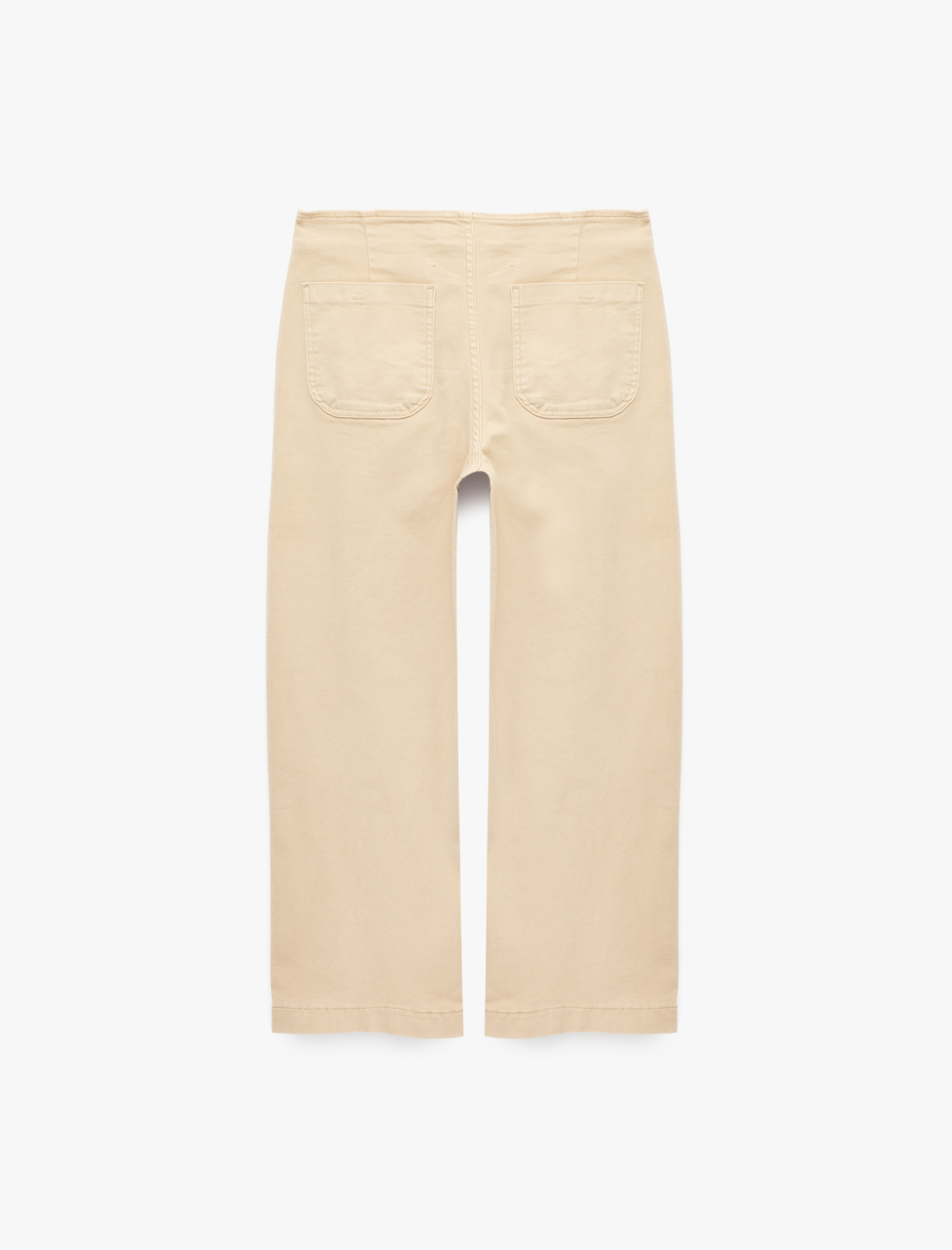   Yüksek Bel Pamuklu Cep Detaylı Geniş Kısa Paça Pantolon - Culotte Jeans