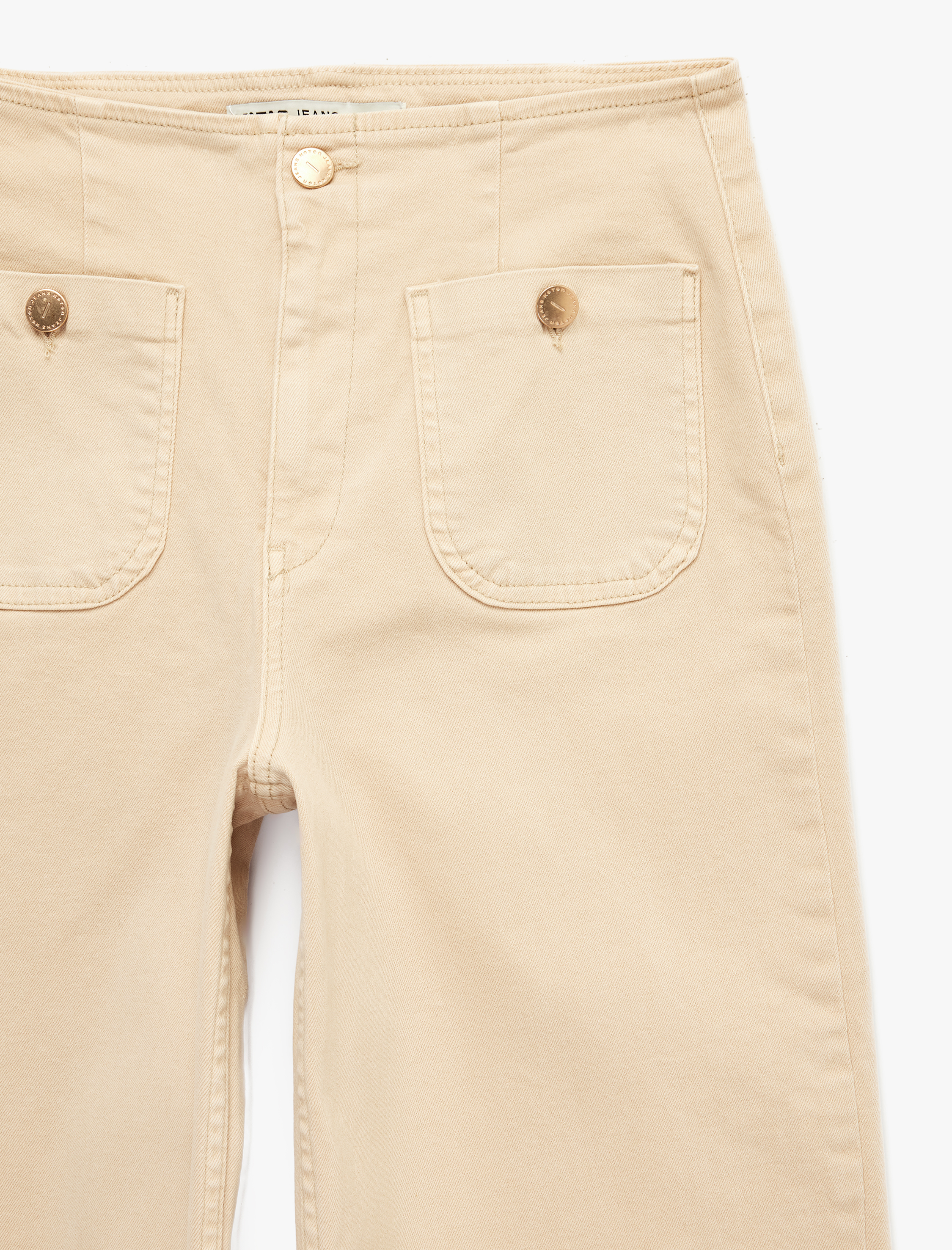   Yüksek Bel Pamuklu Cep Detaylı Geniş Kısa Paça Pantolon - Culotte Jeans