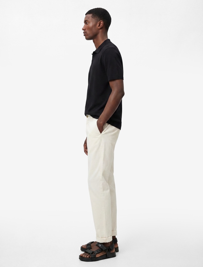  Regular Fit Viskon Kısa Kollu Polo Yaka Triko Tişört