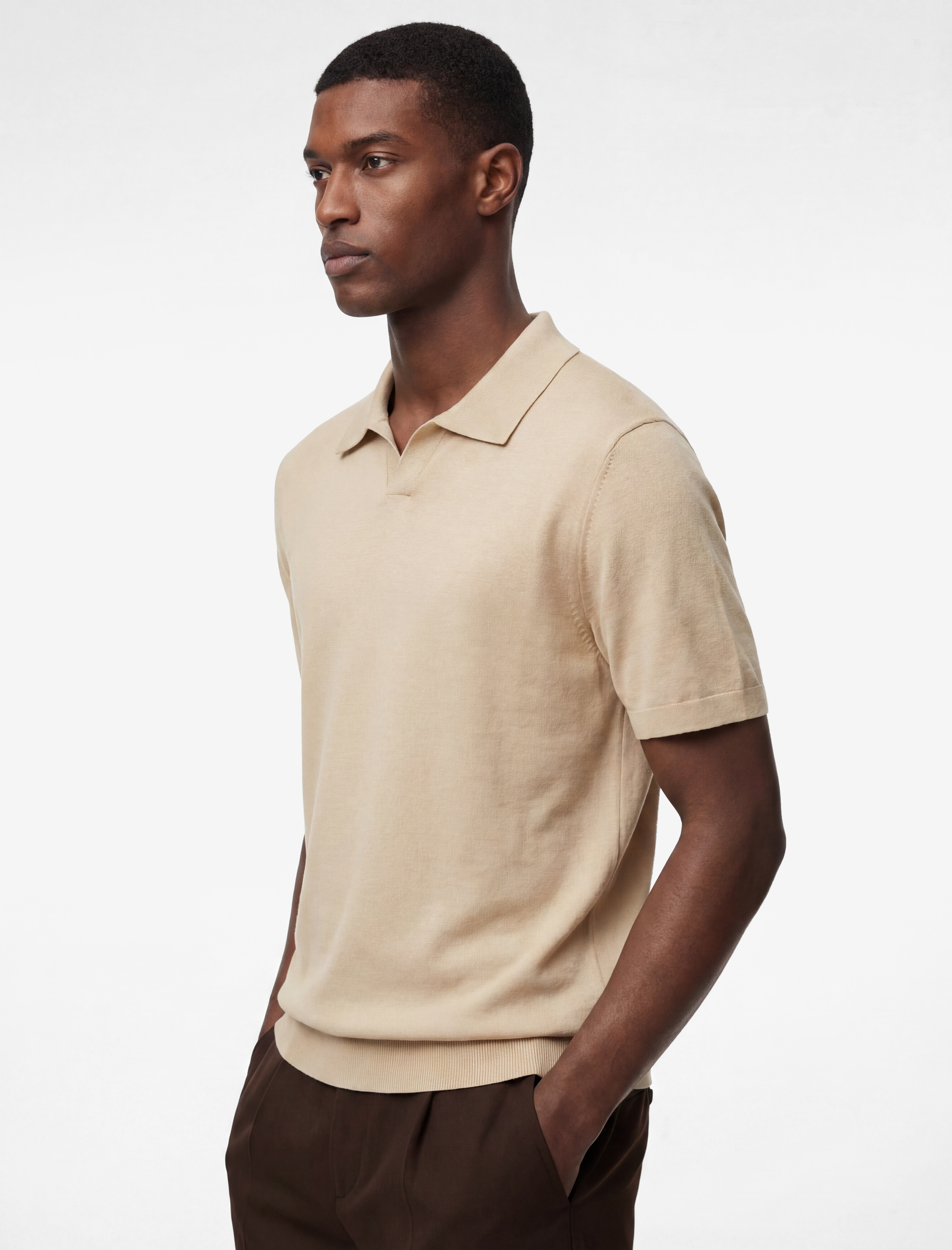   Regular Fit Viskon Kısa Kollu Polo Yaka Triko Tişört
