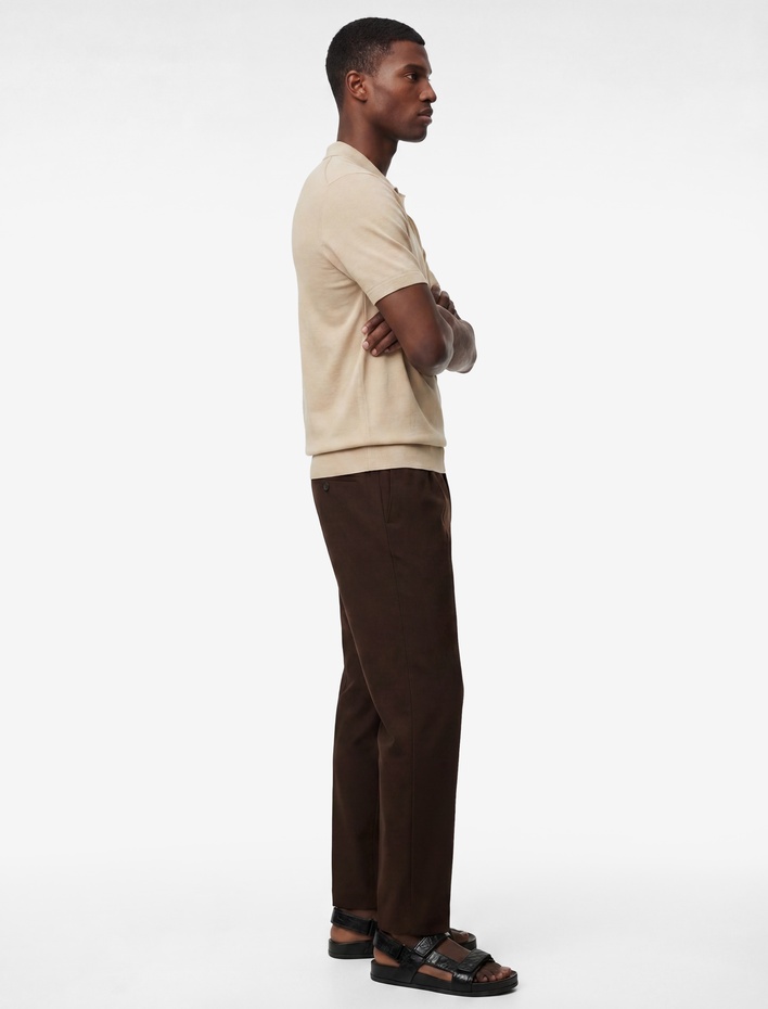  Regular Fit Viskon Kısa Kollu Polo Yaka Triko Tişört