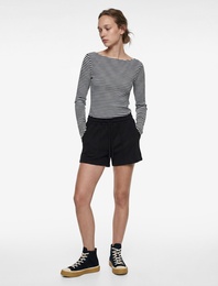 Beli Bağcıklı Cepli Modal Karışımlı Mini Şort