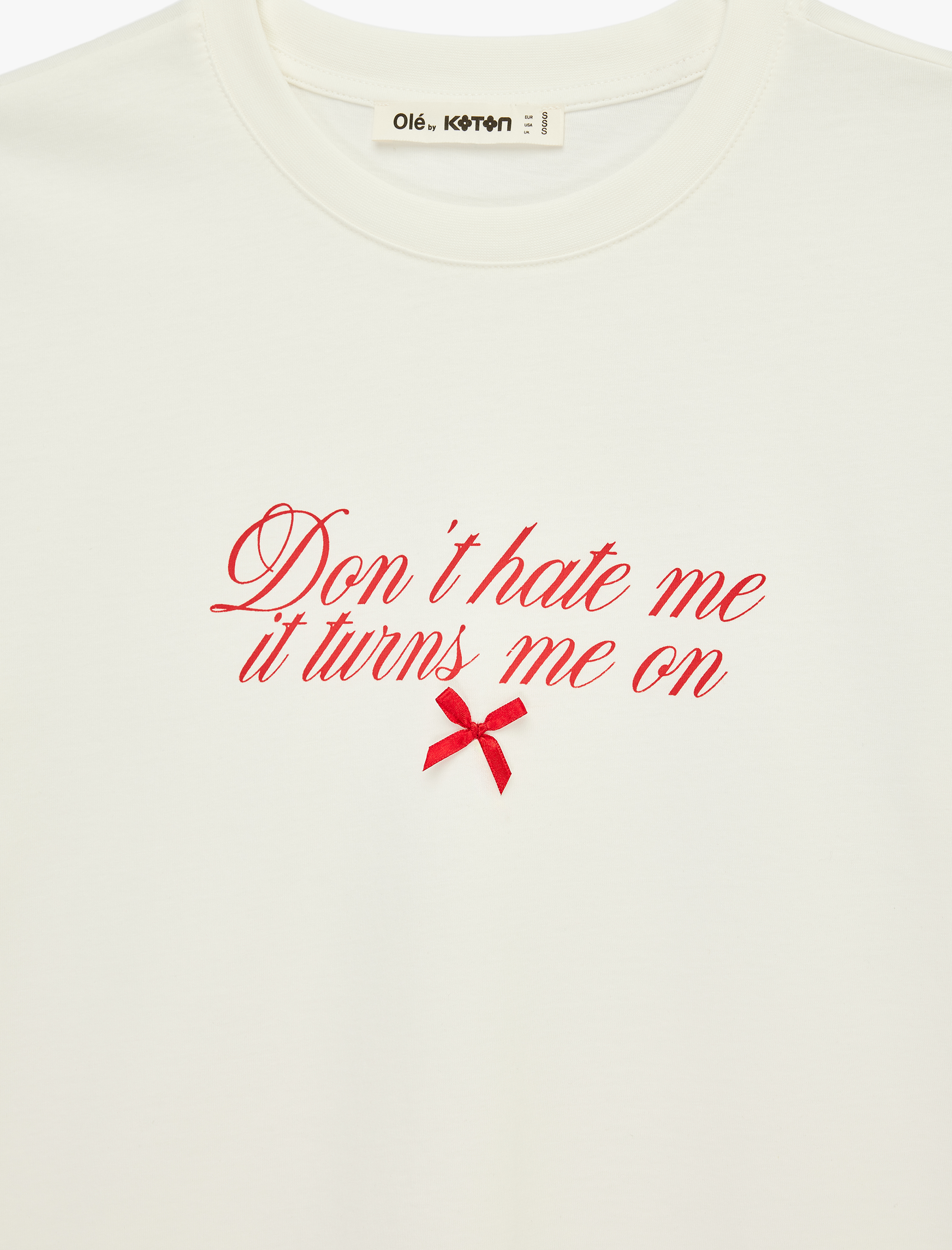 Pamuklu Slim Fit Kısa Kollu Bisiklet Yaka Baskılı Tişört - Görsel 6