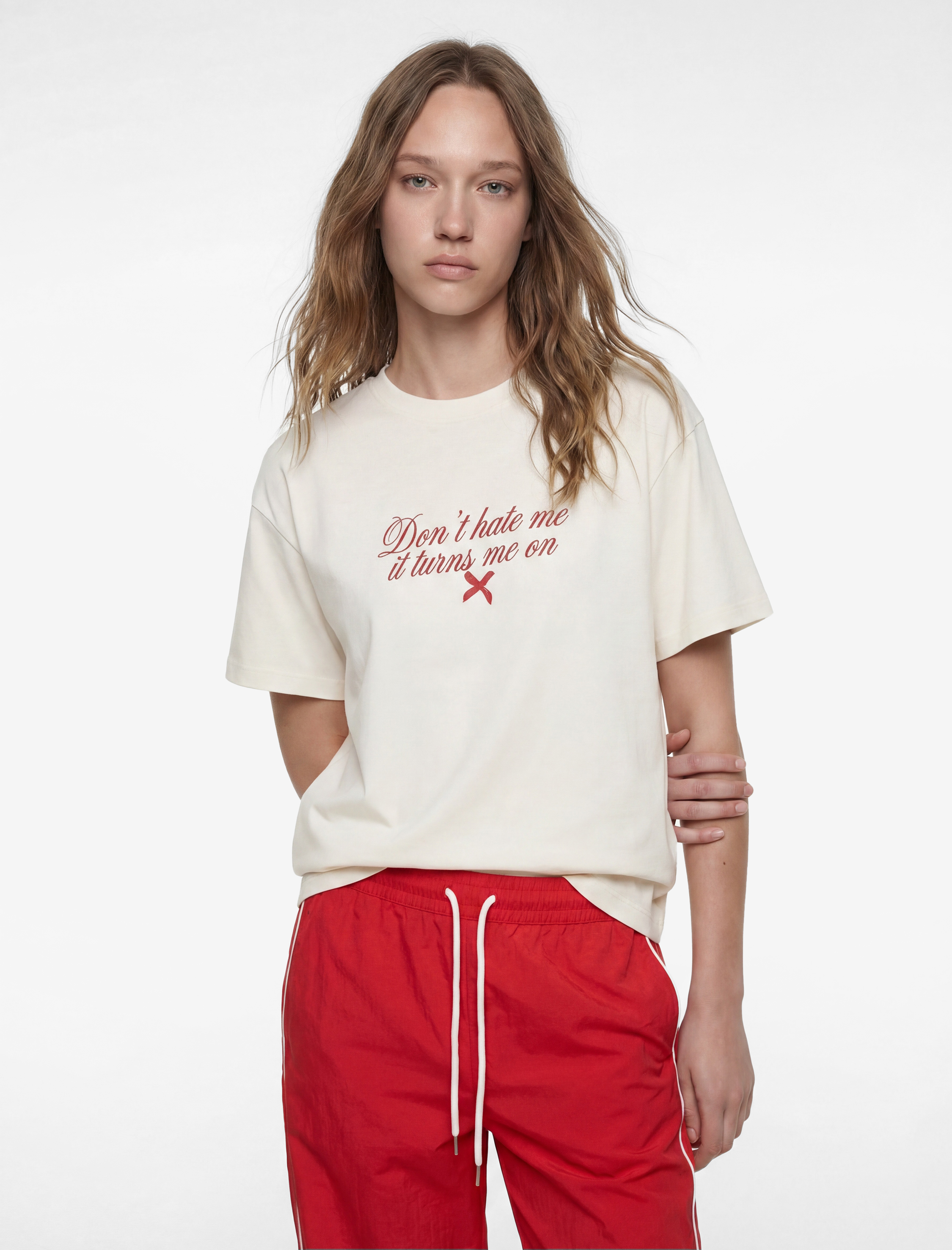 Pamuklu Slim Fit Kısa Kollu Bisiklet Yaka Baskılı Tişört - Görsel 3