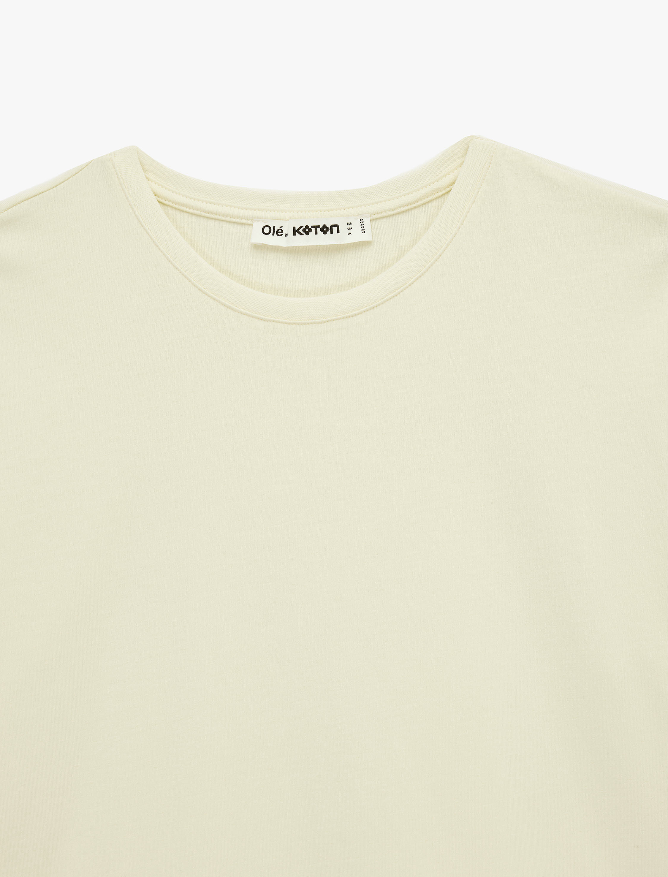 Regular Fit Kısa Kollu Bisiklet Yaka Asimetrik Dantel Detaylı Tişört - Görsel 6