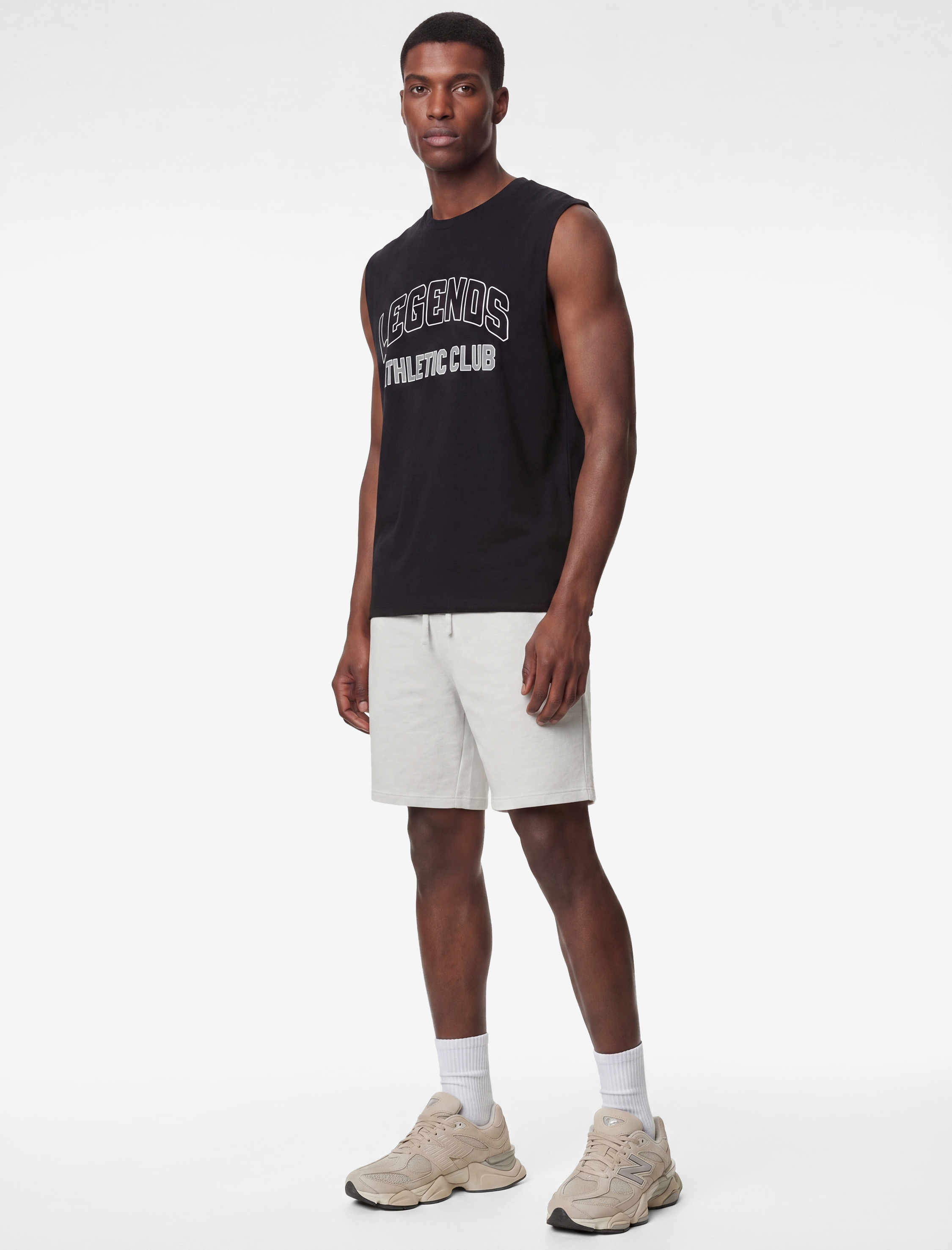   Bisiklet Yaka Straight Fit Kolsuz Spor Atlet