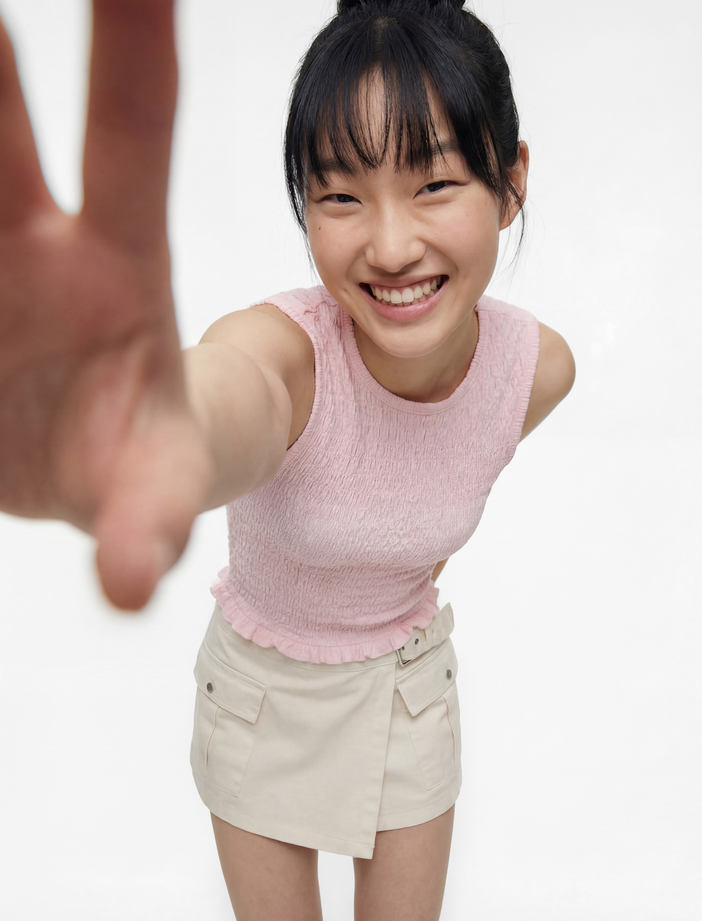   Fırfır Detaylı Bürümcük Bisiklet Yaka Kolsuz Bluz