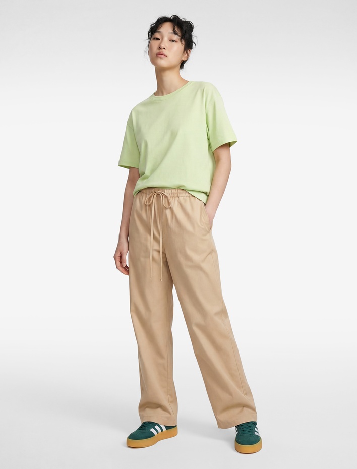  Cepli Beli Bağcıklı Rahat Kalıp Geniş Paça Pantolon