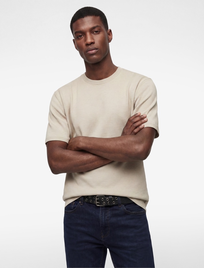  Regular Fit Bisiklet Yaka Viskon Karışımlı Kısa Kollu Basic Tişört