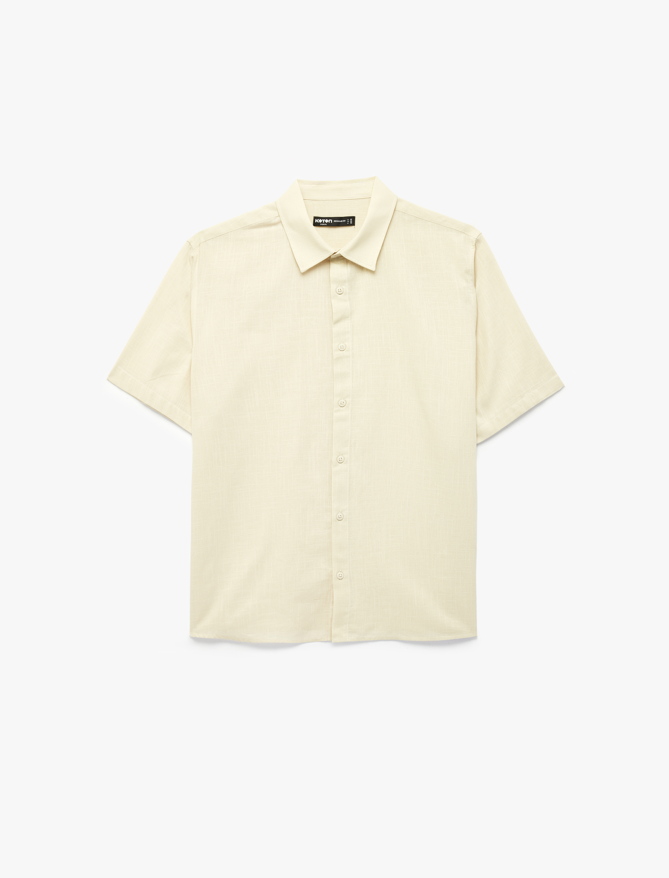   Regular Fit Klasik Yaka Pamuklu Kısa Kollu Gömlek