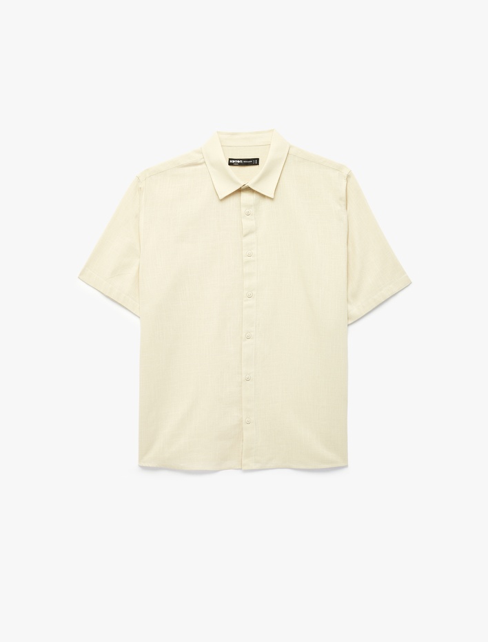  Regular Fit Klasik Yaka Pamuklu Kısa Kollu Gömlek
