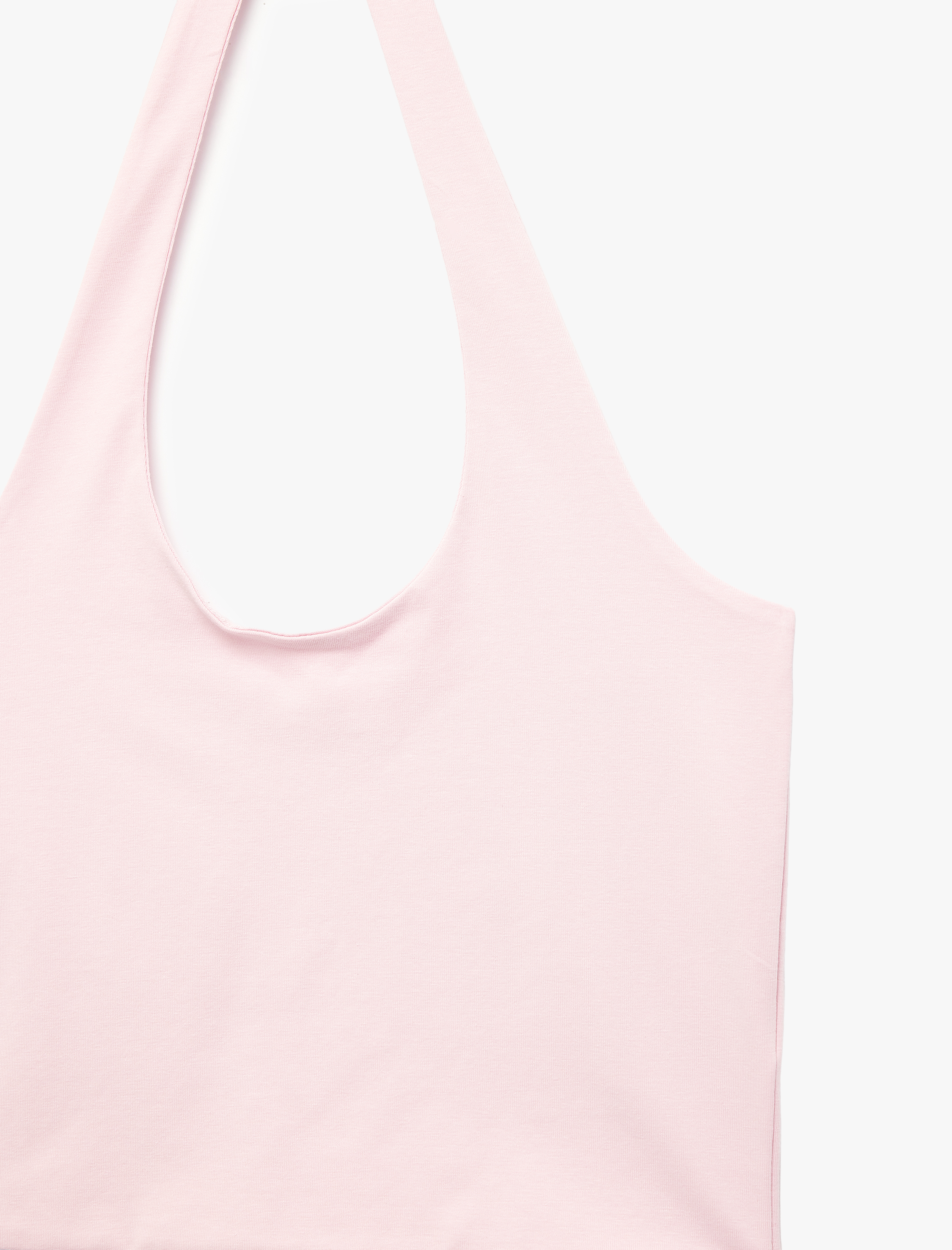   Halter Yaka Kolsuz Pamuklu Crop Bluz