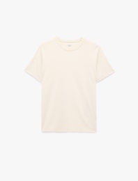 Kısa Kollu Regular Fit Bisiklet Yaka Basic Spor Tişört