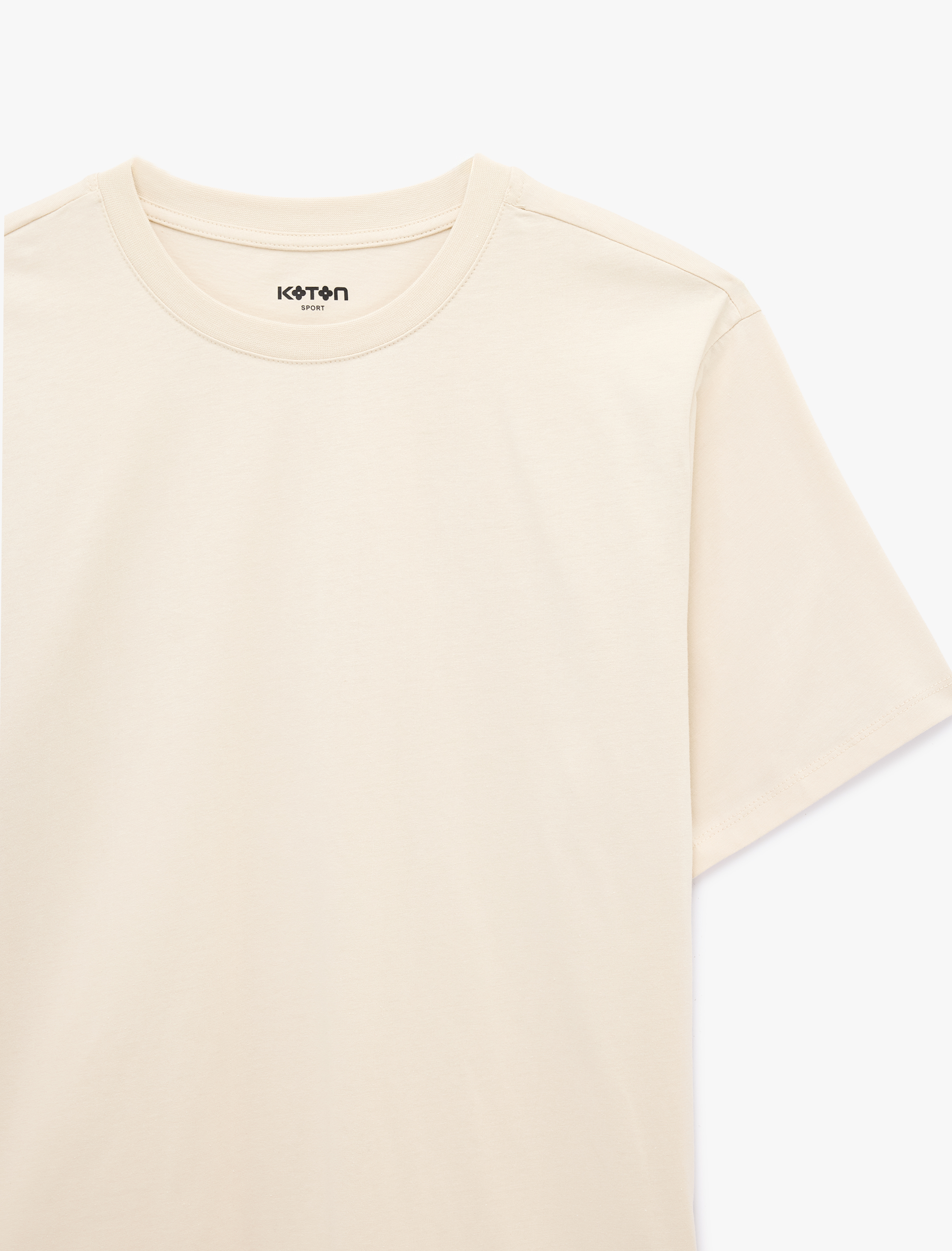   Regular Fit Kısa Kollu Pamuklu Bisiklet Yaka Basic Spor Tişört