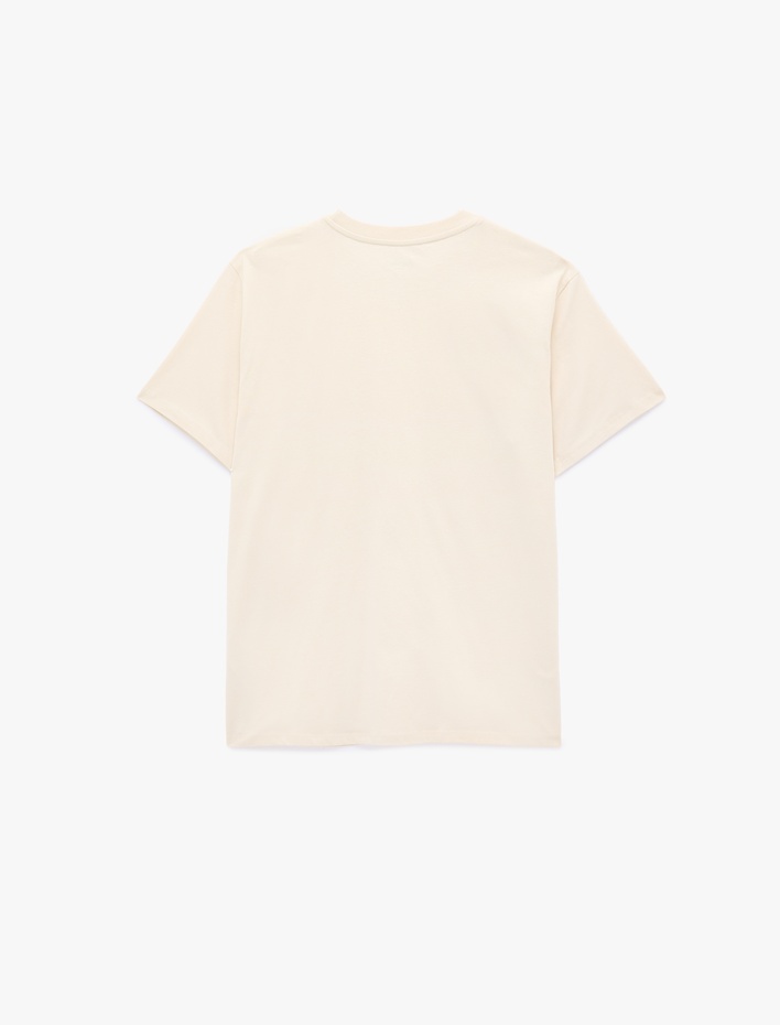  Regular Fit Kısa Kollu Pamuklu Bisiklet Yaka Basic Spor Tişört