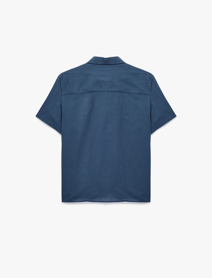  Regular Fit Klasik Yaka Pamuklu Kısa Kollu Gömlek