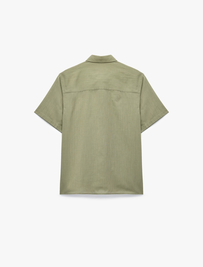  Regular Fit Klasik Yaka Pamuklu Kısa Kollu Gömlek