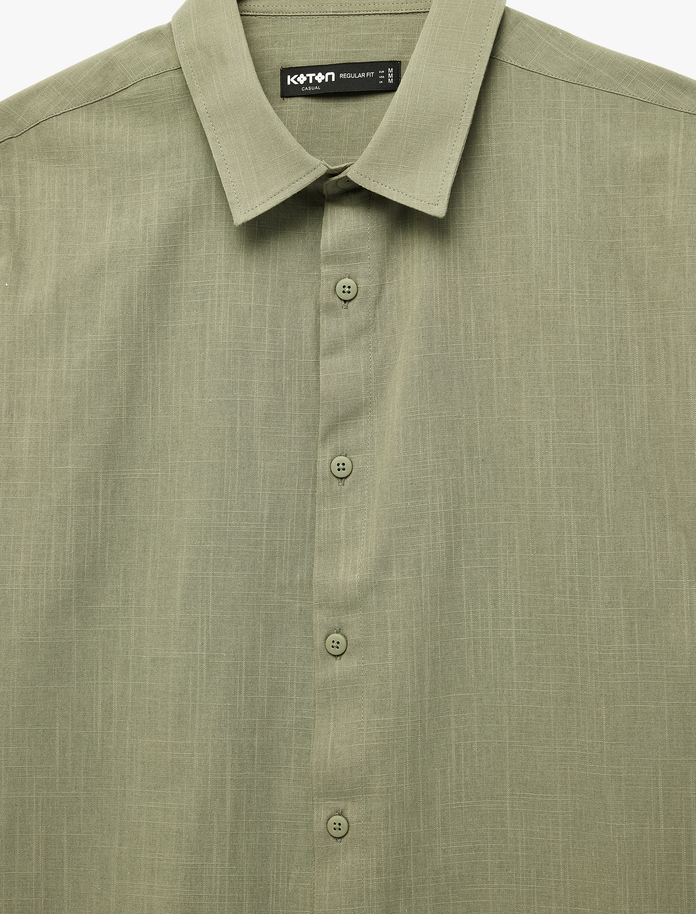   Regular Fit Klasik Yaka Pamuklu Kısa Kollu Gömlek