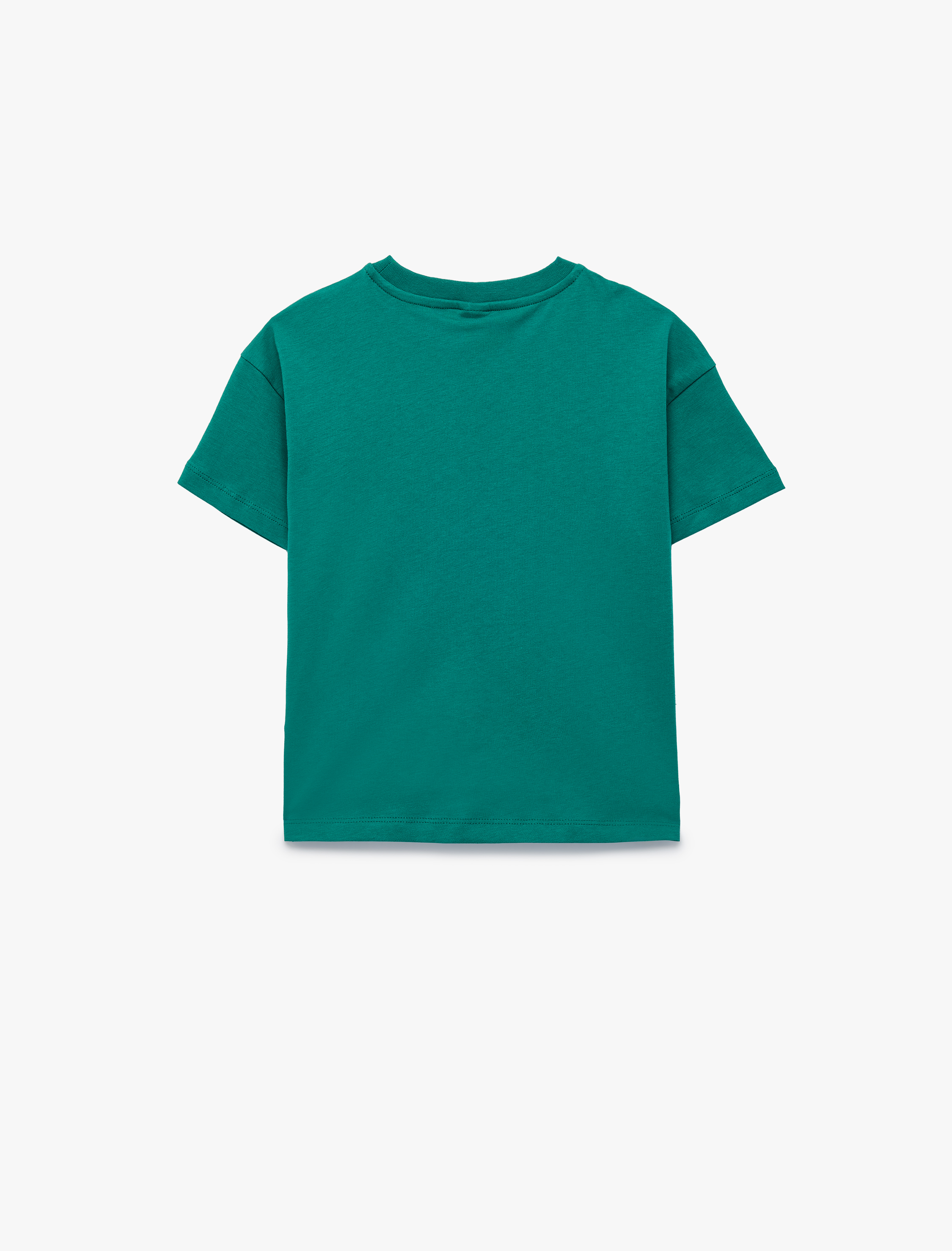  Erkek Bebek Pamuklu Kısa Kollu Bisiklet Yaka Dinozor Baskılı Tişört