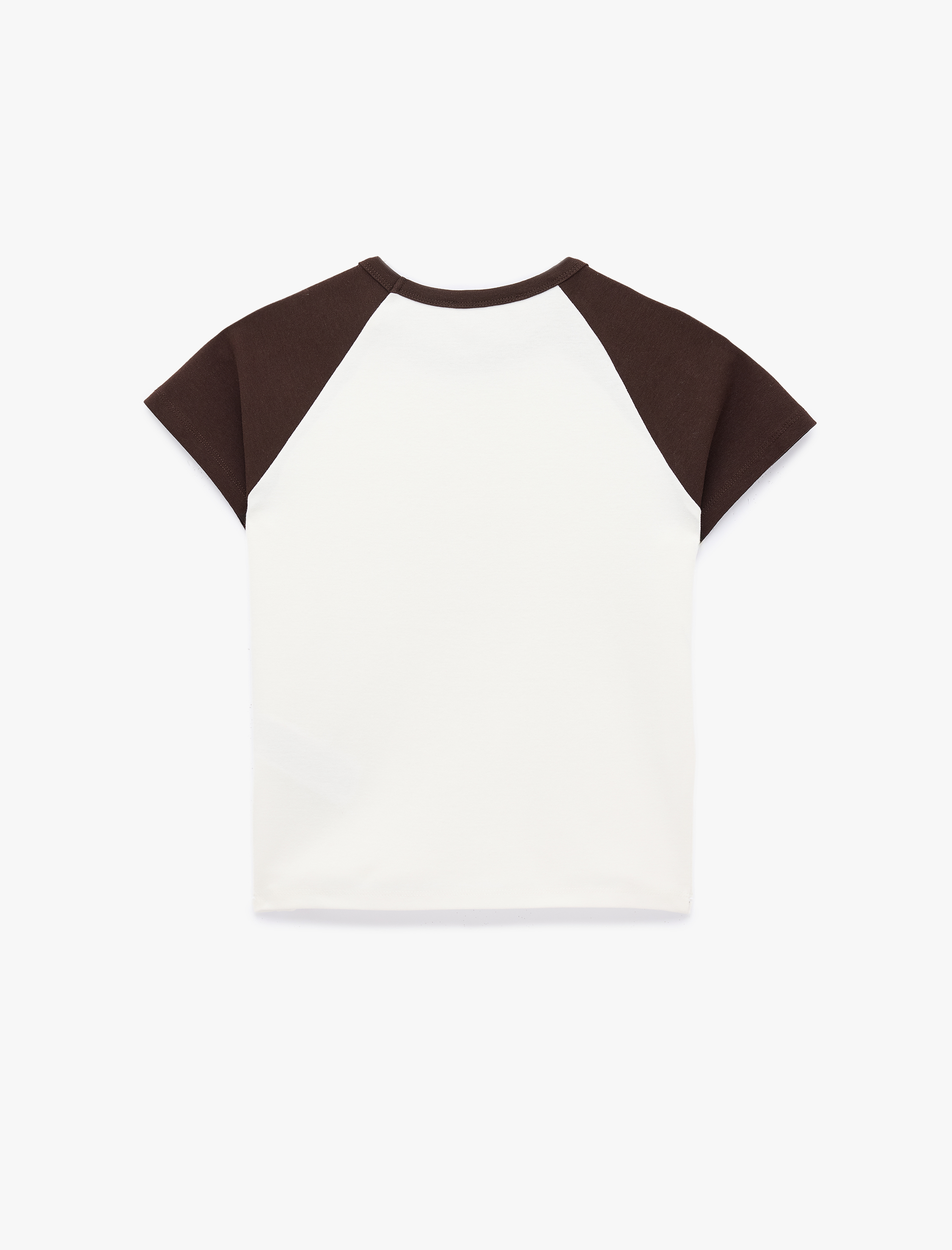   Pamuklu Slim Fit Kısa Reglan Kollu Tavşan Baskılı Tişört