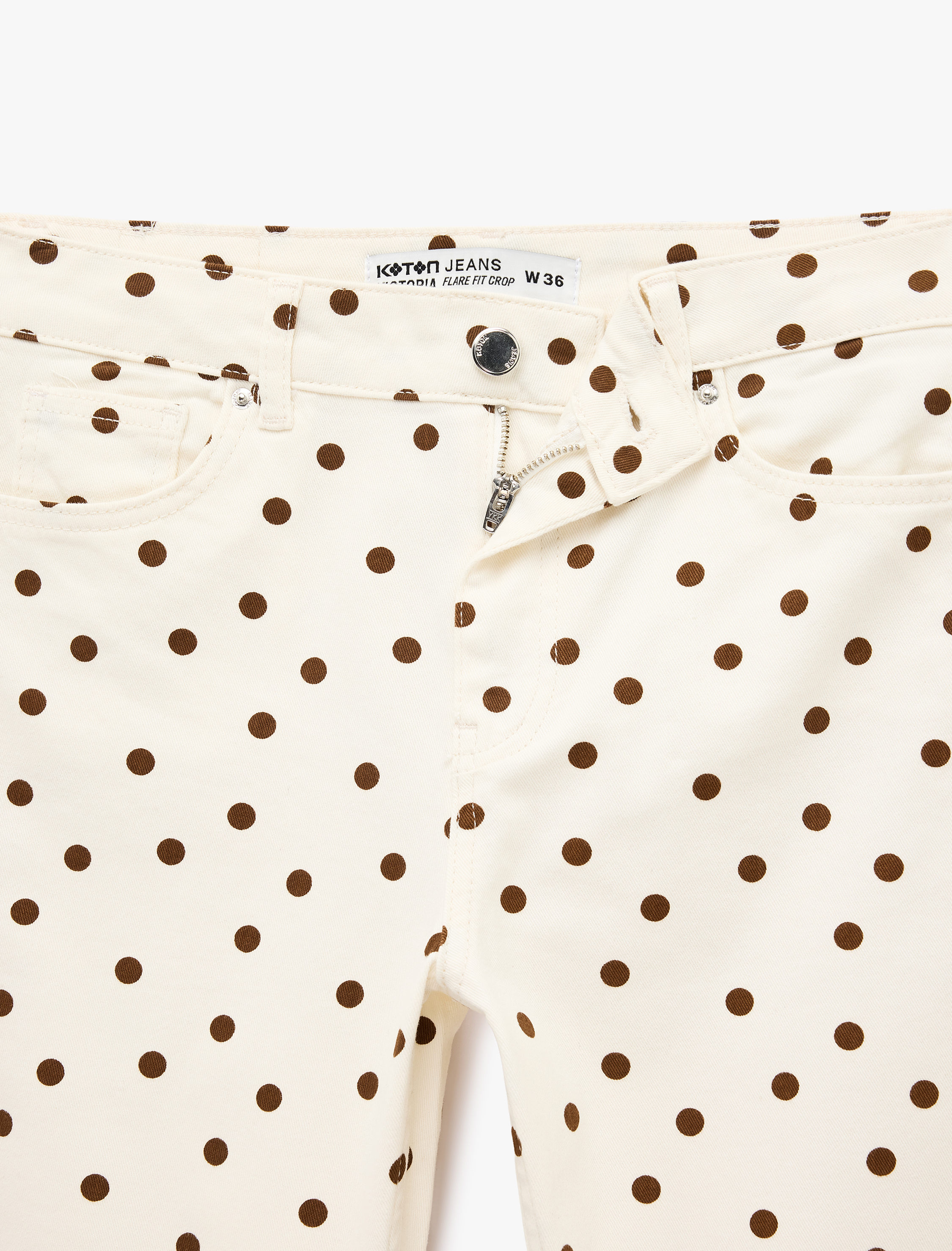   Leopar Desenli Dar Kesim Jean Pantolon