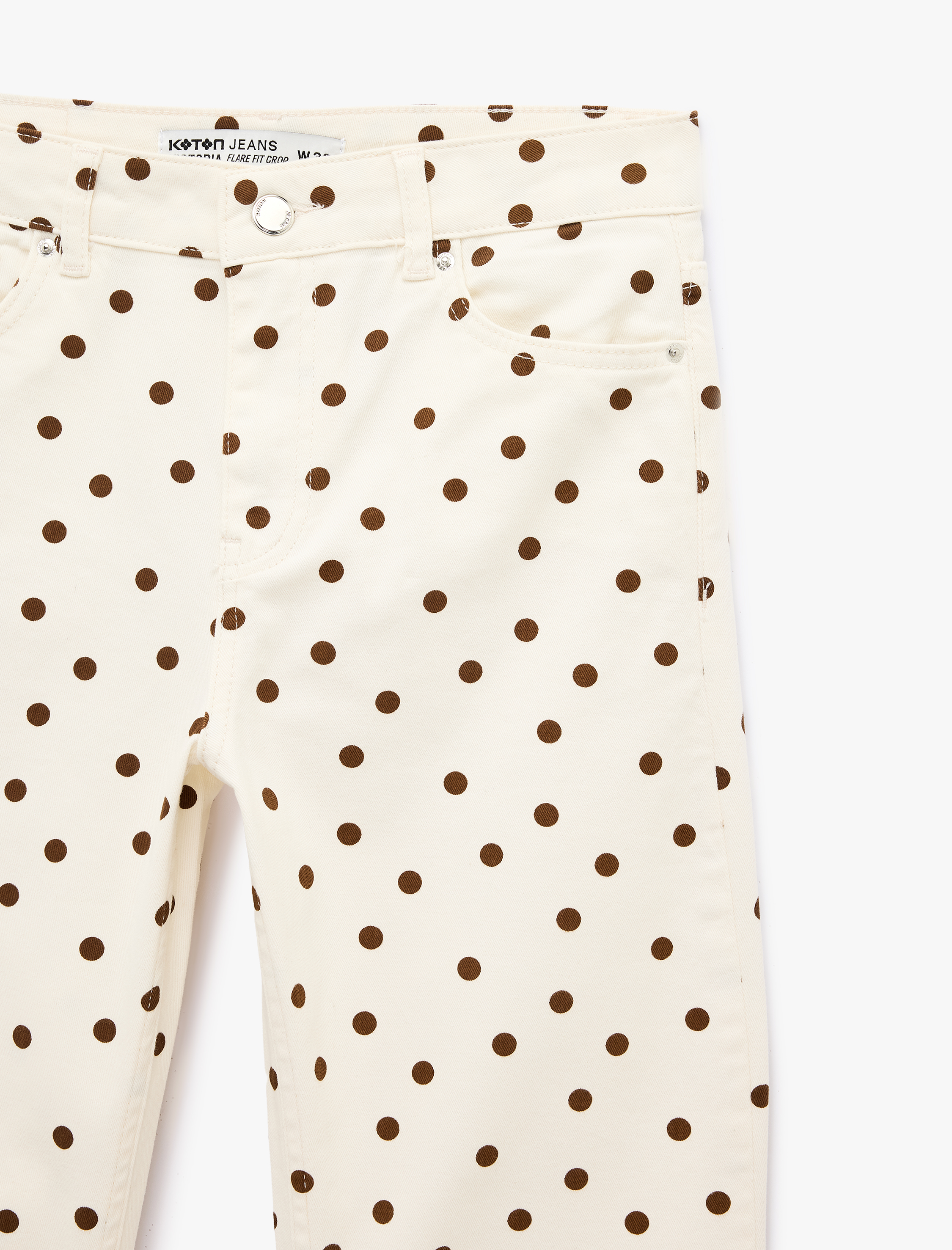   Leopar Desenli Dar Kesim Jean Pantolon