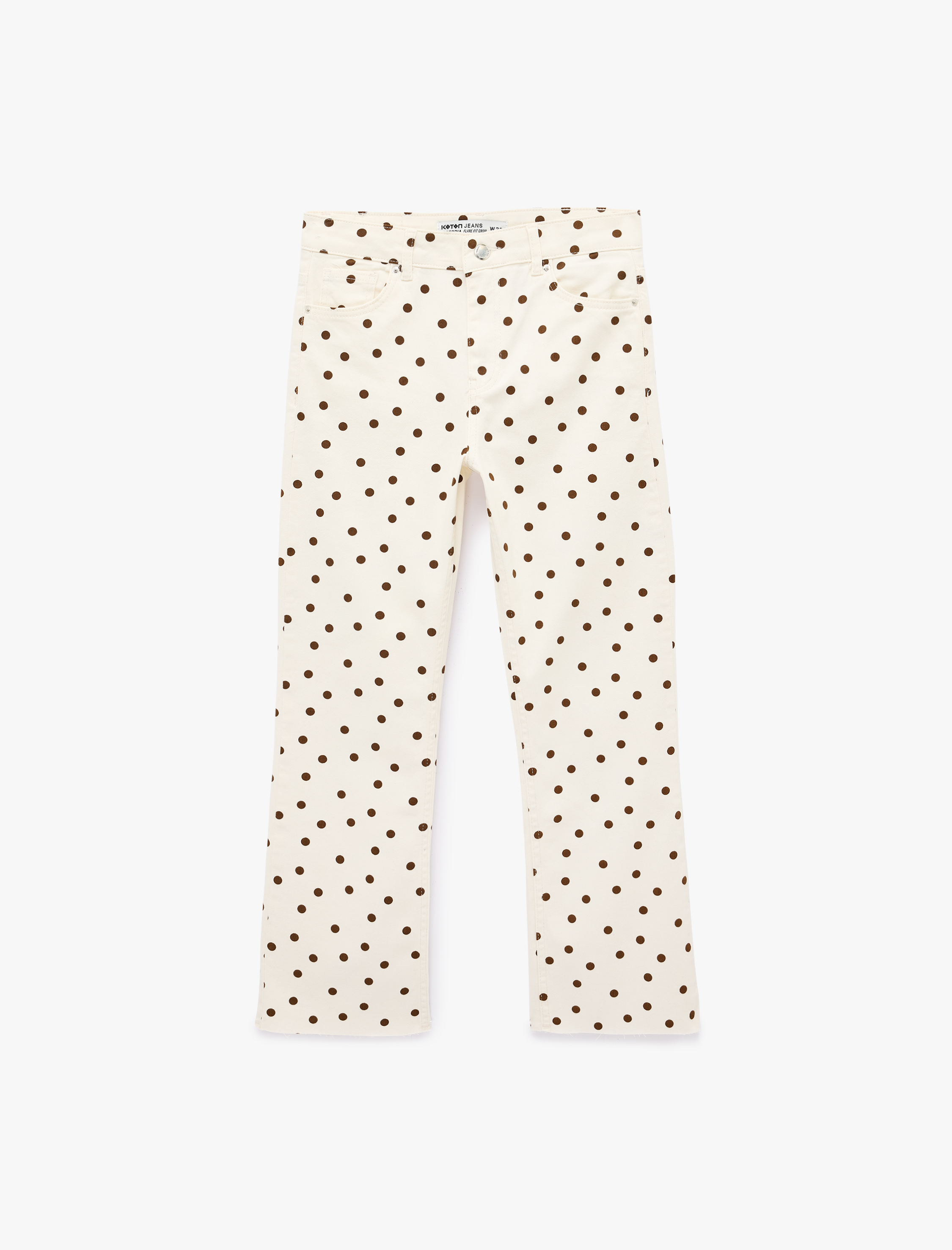   Leopar Desenli Dar Kesim Jean Pantolon