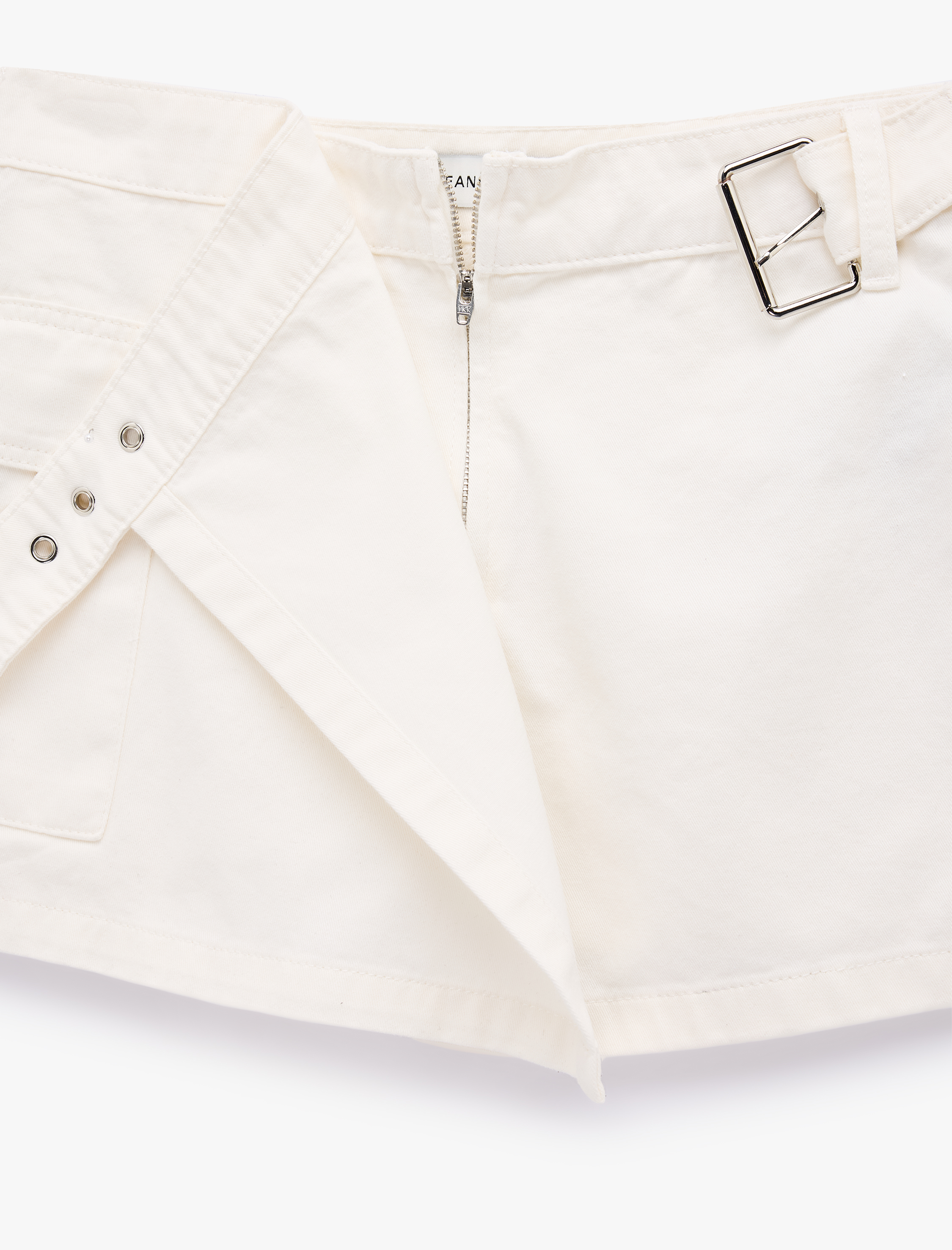   Kemer Detaylı Rahat Kalıp Pamuklu Kargo Cepli Mini Şort Etek