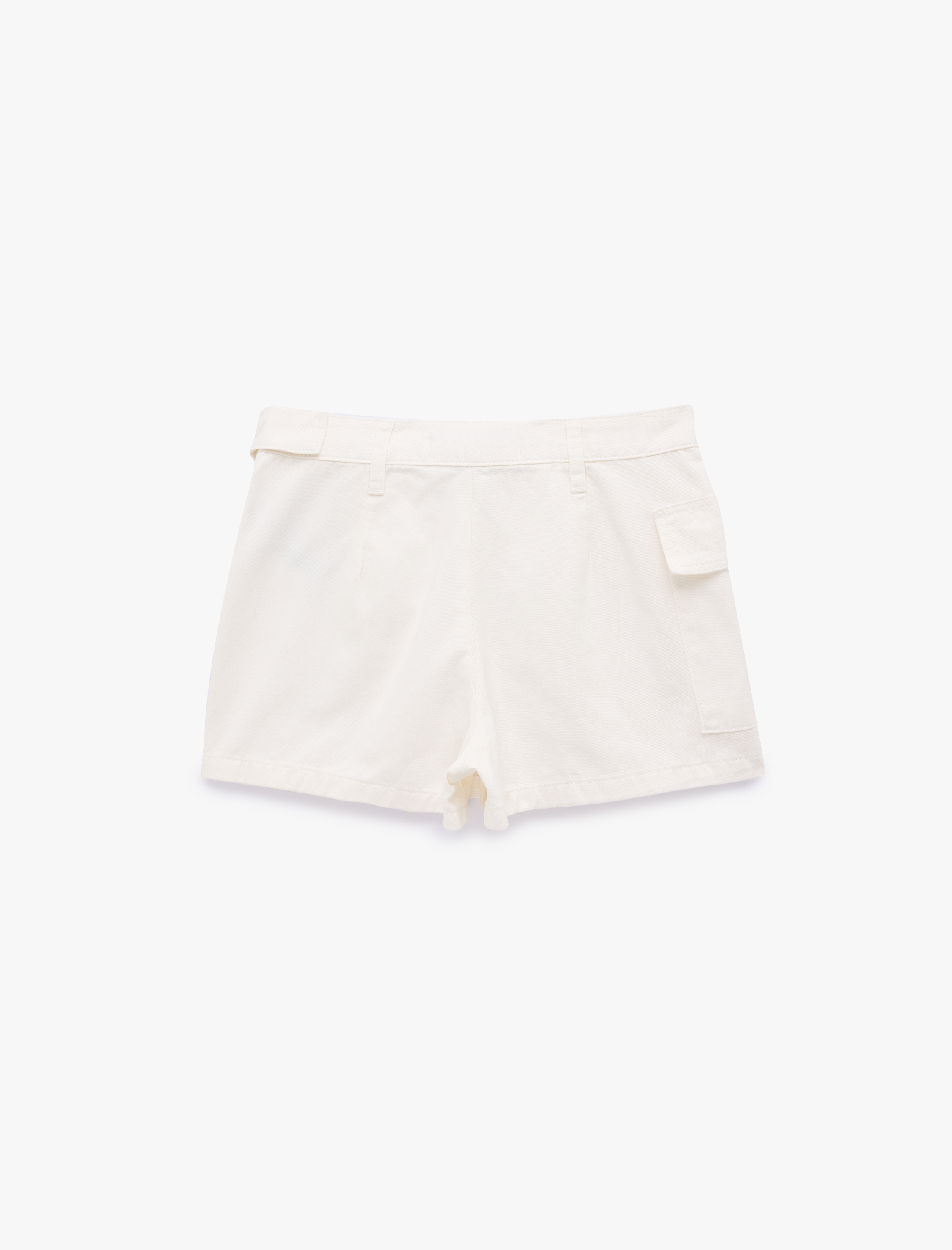   Kemer Detaylı Rahat Kalıp Pamuklu Kargo Cepli Mini Şort Etek