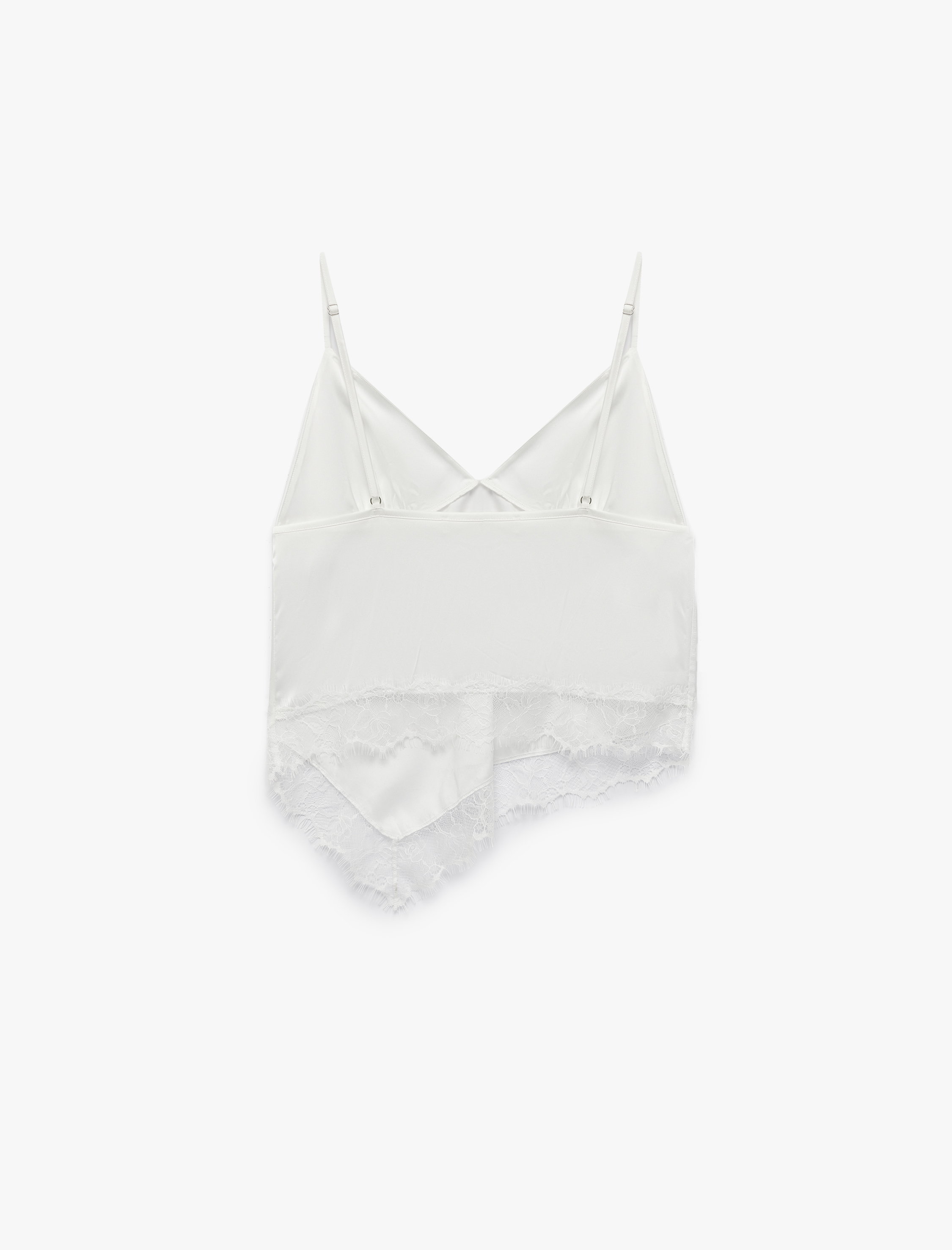   Dantel Detaylı İnce Askılı Pijama Üstü