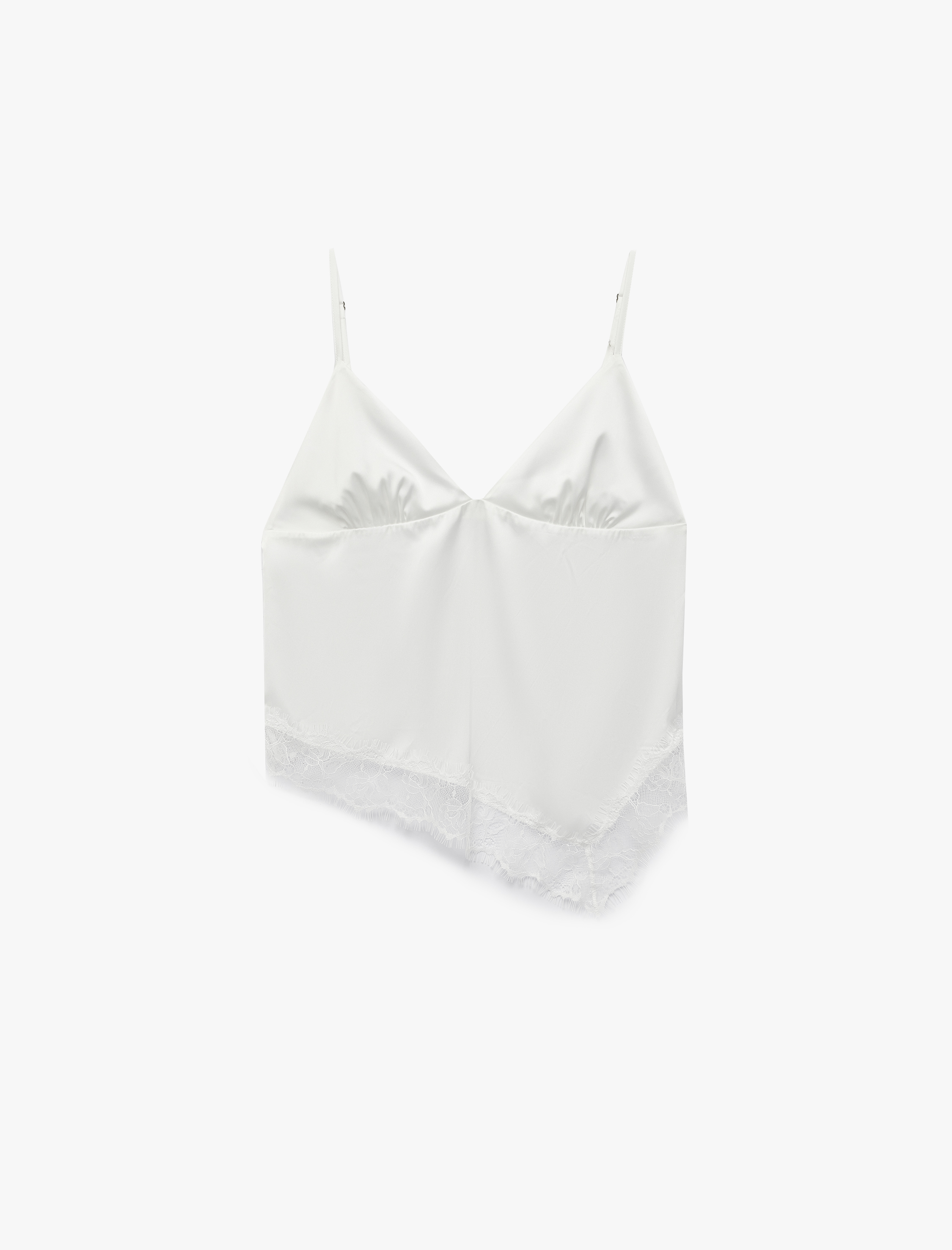   Dantel Detaylı İnce Askılı Pijama Üstü
