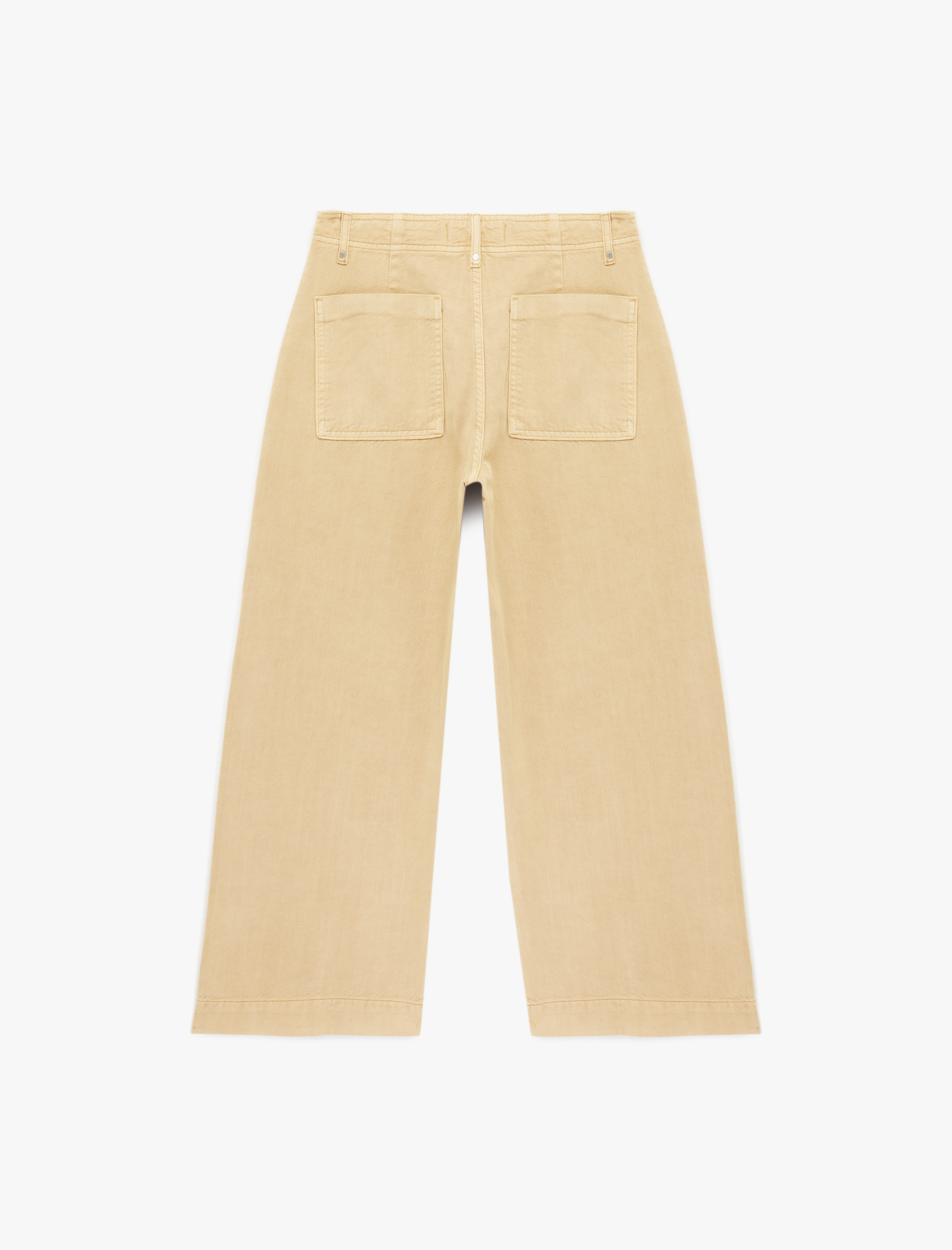   Normal Bel Cep Detaylı Nervürlü Kısa Geniş Paça Pantolon - Culotte Jeans