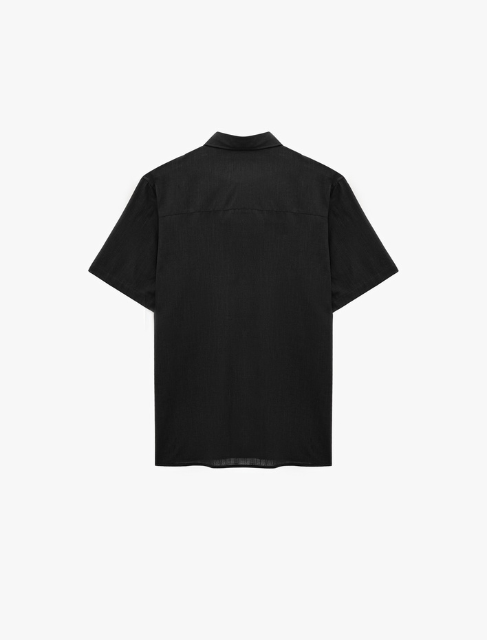  Regular Fit Klasik Yaka Pamuklu Kısa Kollu Gömlek