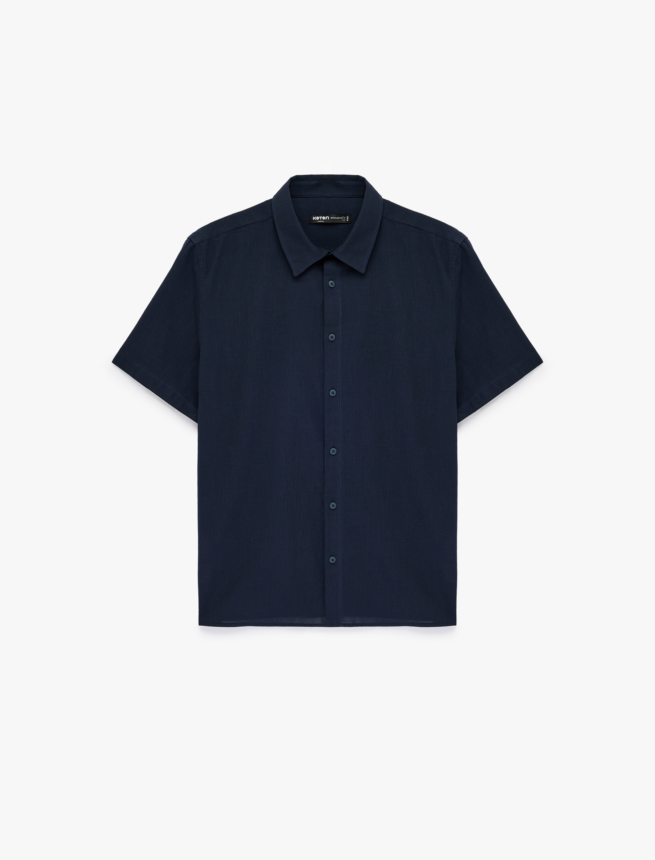   Regular Fit Klasik Yaka Pamuklu Kısa Kollu Gömlek