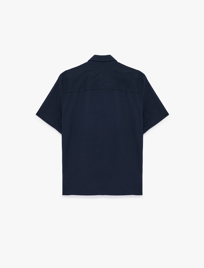  Regular Fit Klasik Yaka Pamuklu Kısa Kollu Gömlek