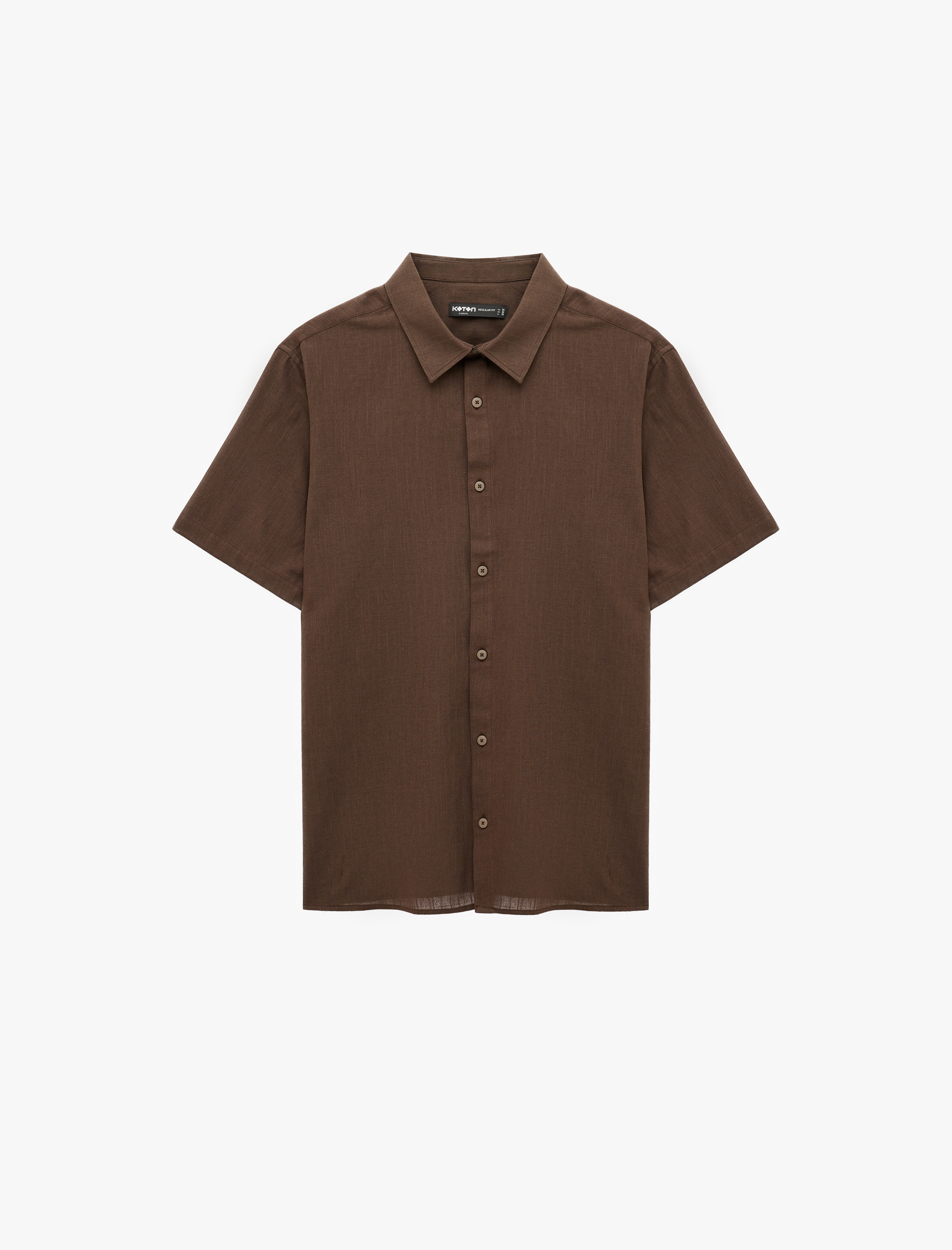   Regular Fit Klasik Yaka Pamuklu Kısa Kollu Gömlek