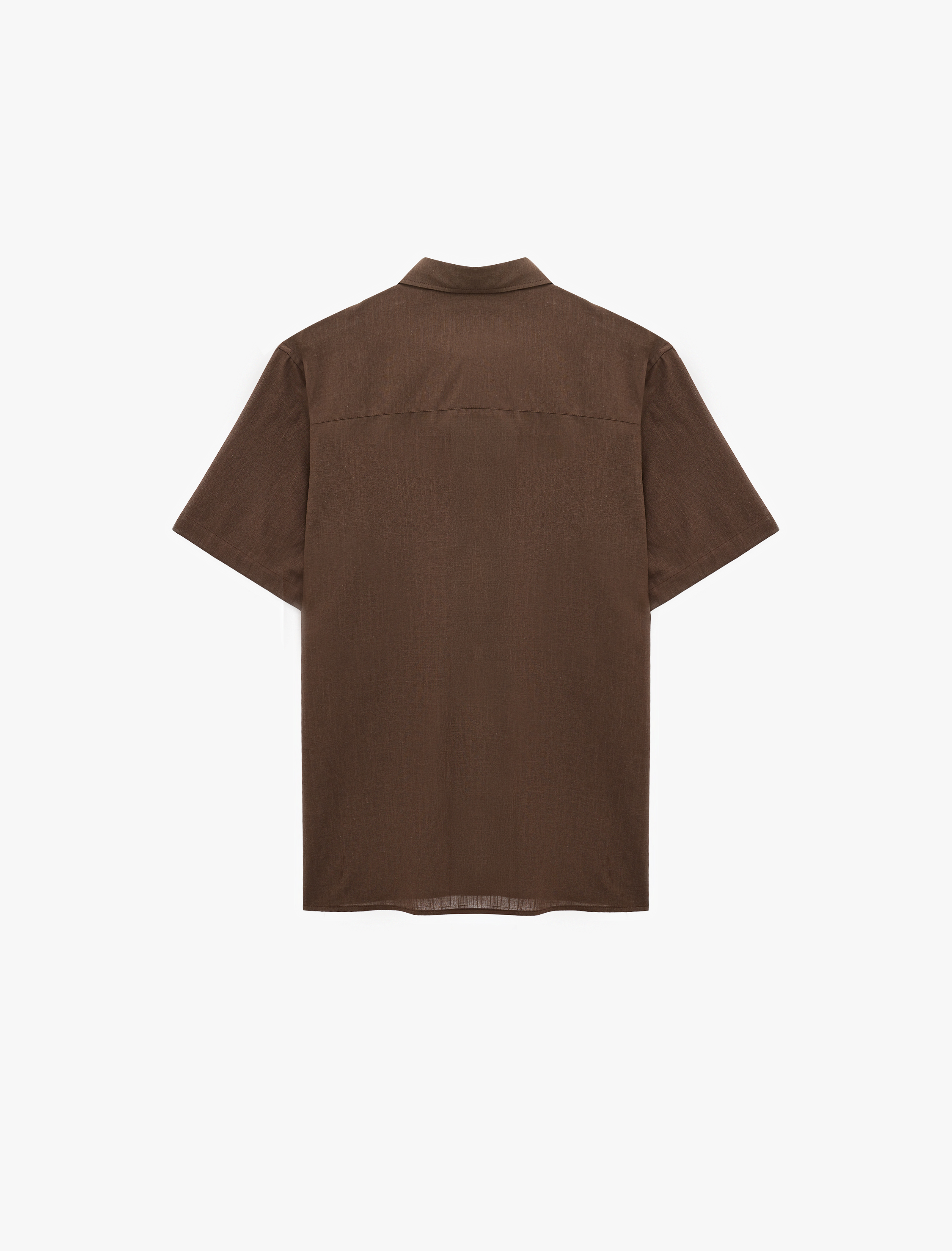   Regular Fit Klasik Yaka Pamuklu Kısa Kollu Gömlek