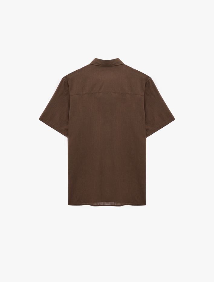  Regular Fit Klasik Yaka Pamuklu Kısa Kollu Gömlek