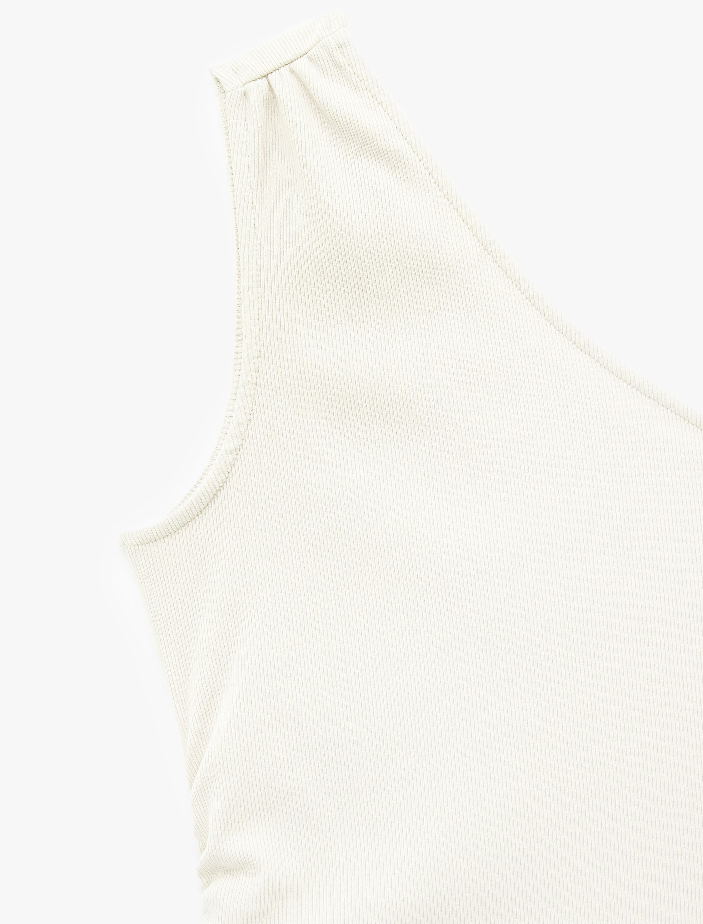   Pamuklu Kaşkorse Tek Omuz Kolsuz Bluz