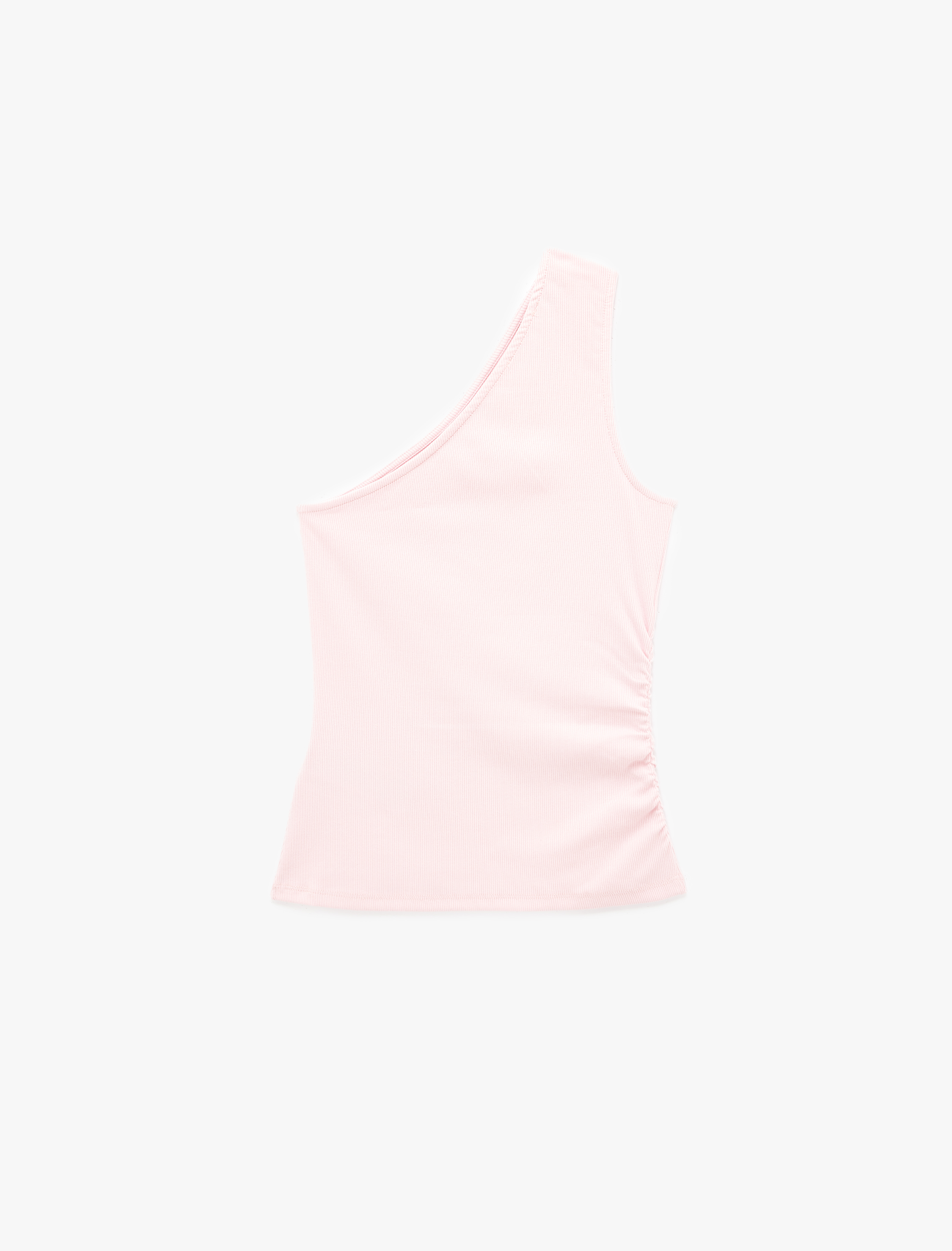   Pamuklu Kaşkorse Tek Omuz Kolsuz Bluz