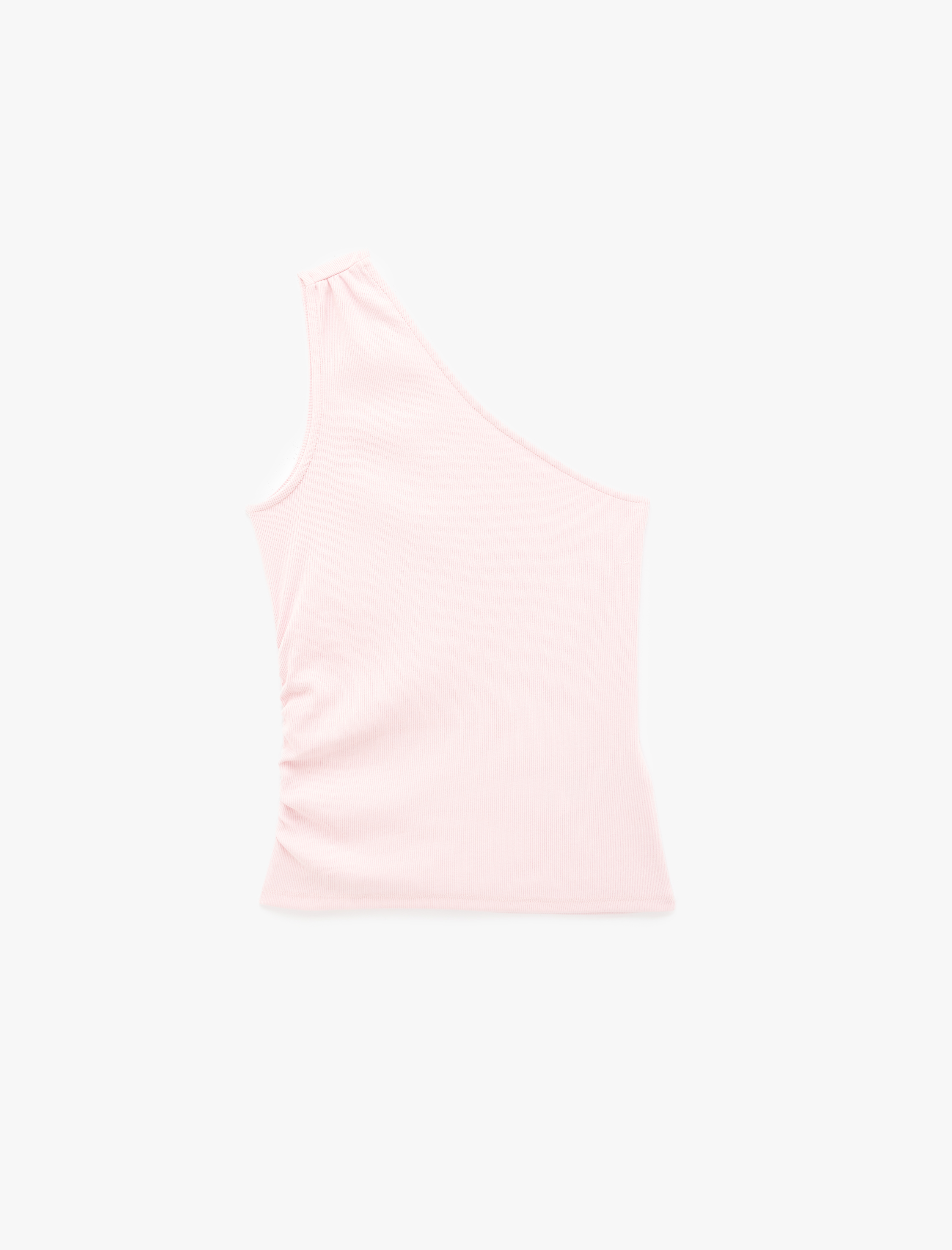   Pamuklu Kaşkorse Tek Omuz Kolsuz Bluz