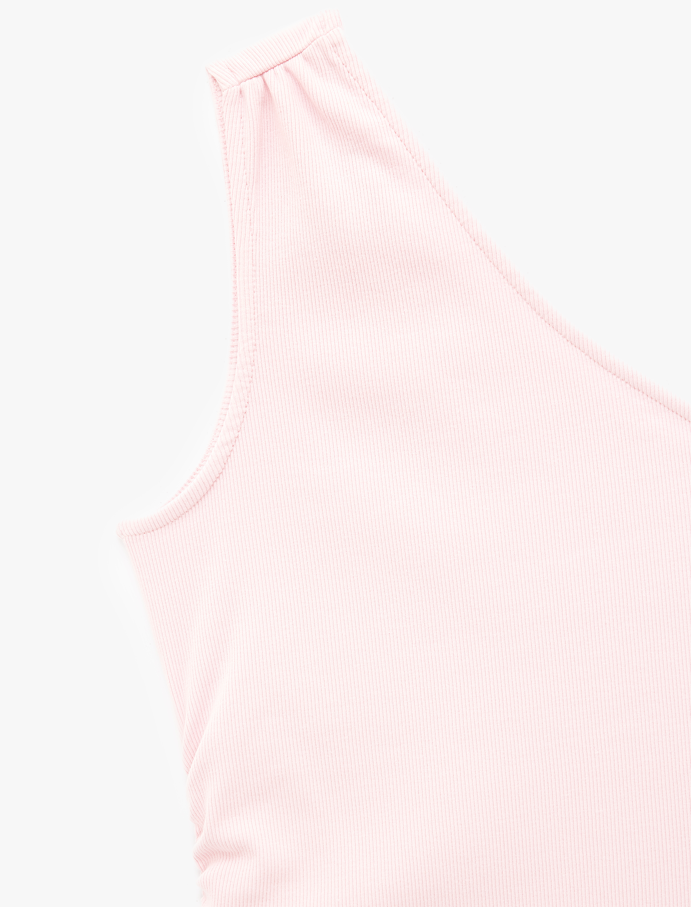   Pamuklu Kaşkorse Tek Omuz Kolsuz Bluz