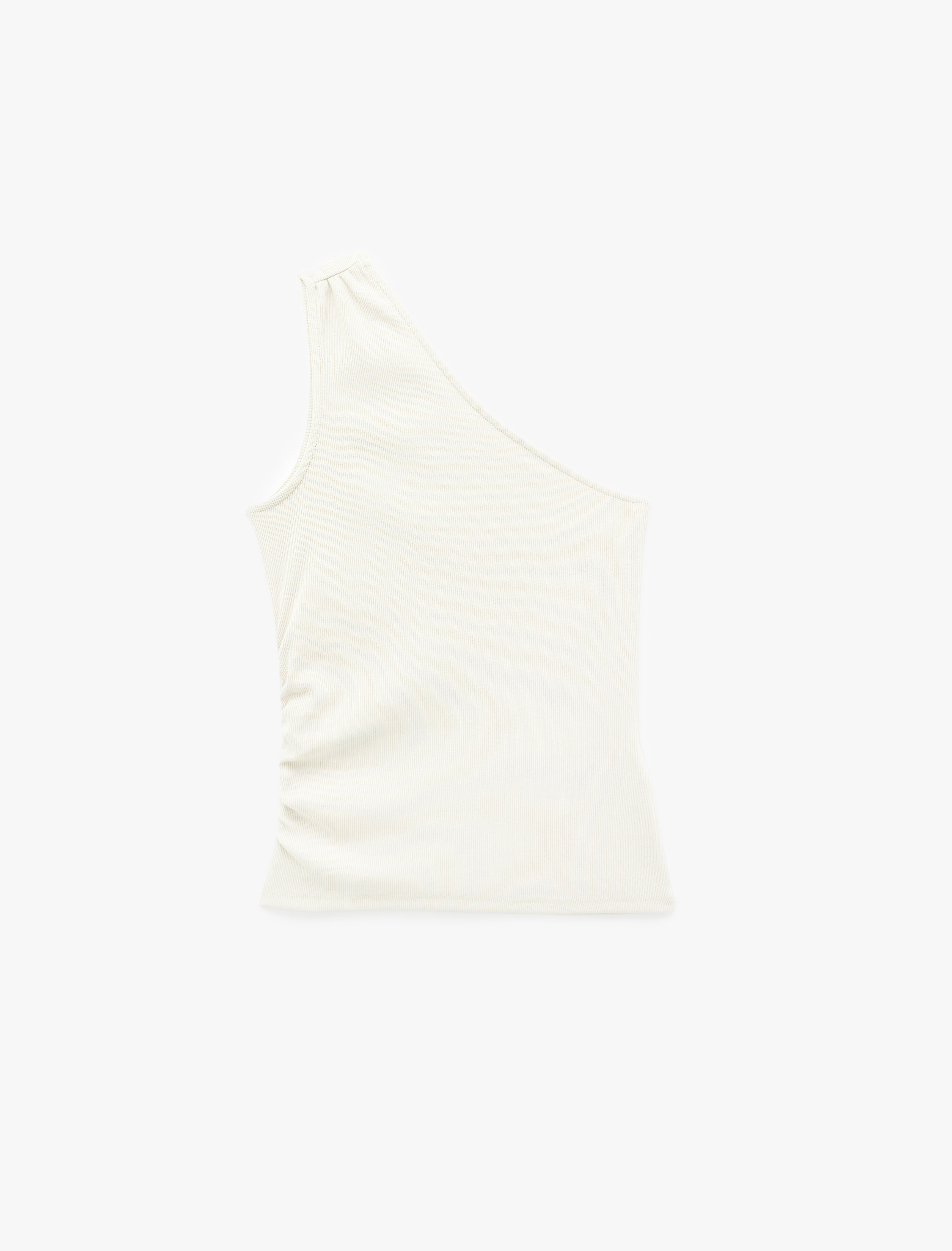   Pamuklu Kaşkorse Tek Omuz Kolsuz Bluz