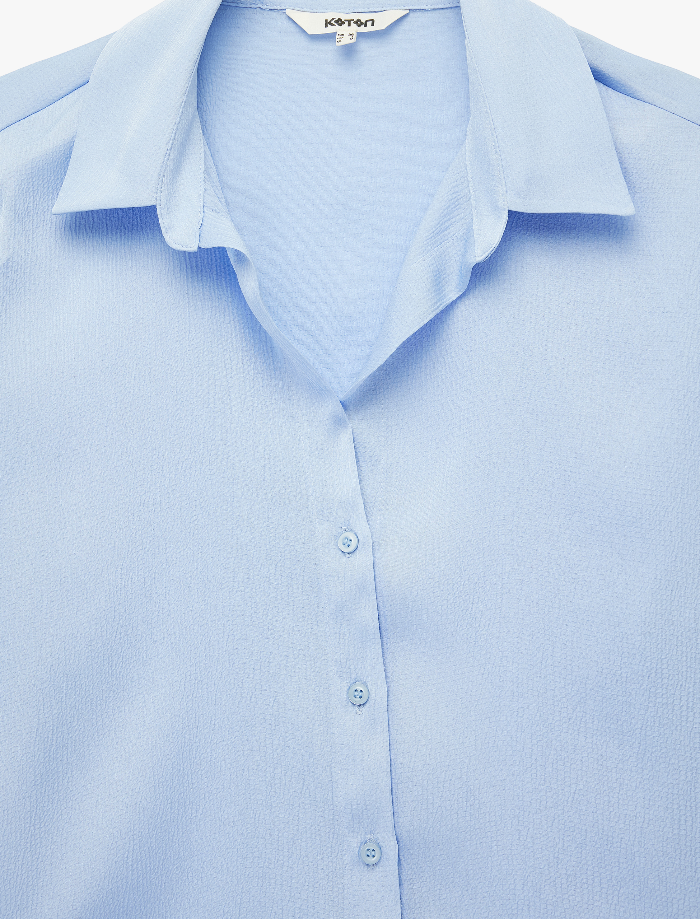   Regular Fit Uzun Kollu Klasik Yaka Saten Gömlek