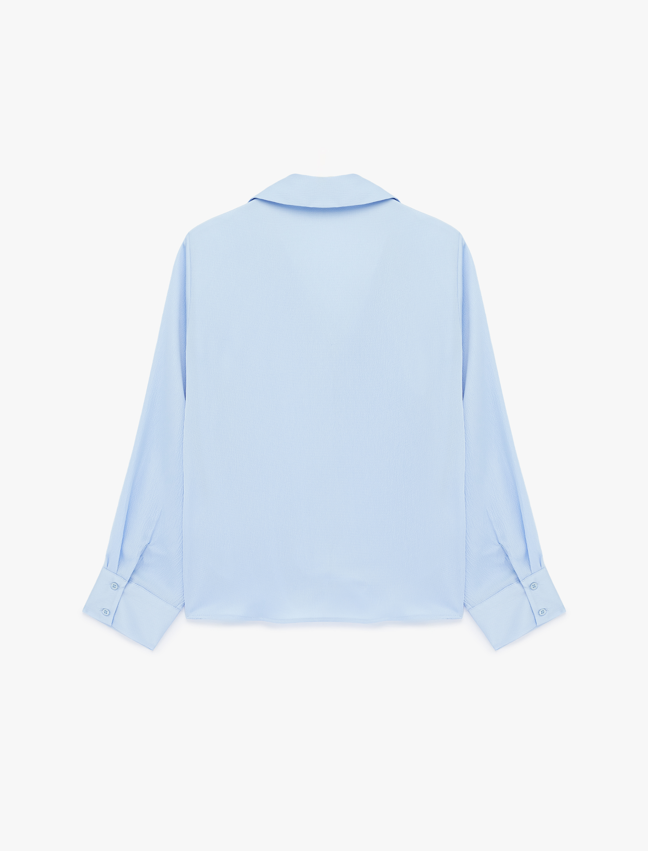   Regular Fit Uzun Kollu Klasik Yaka Saten Gömlek