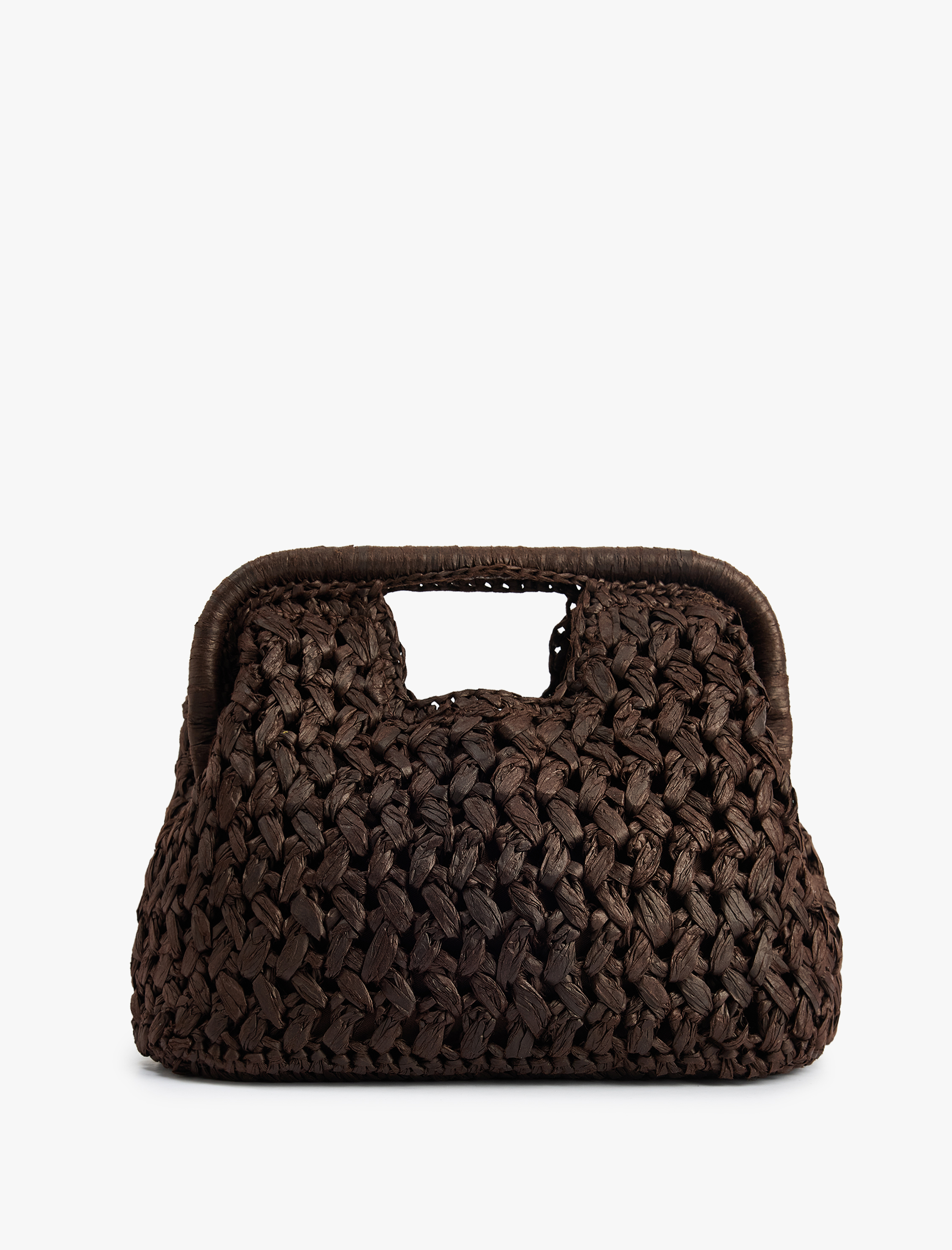  Kadın Zincir Askılı Hasır Clutch Çanta