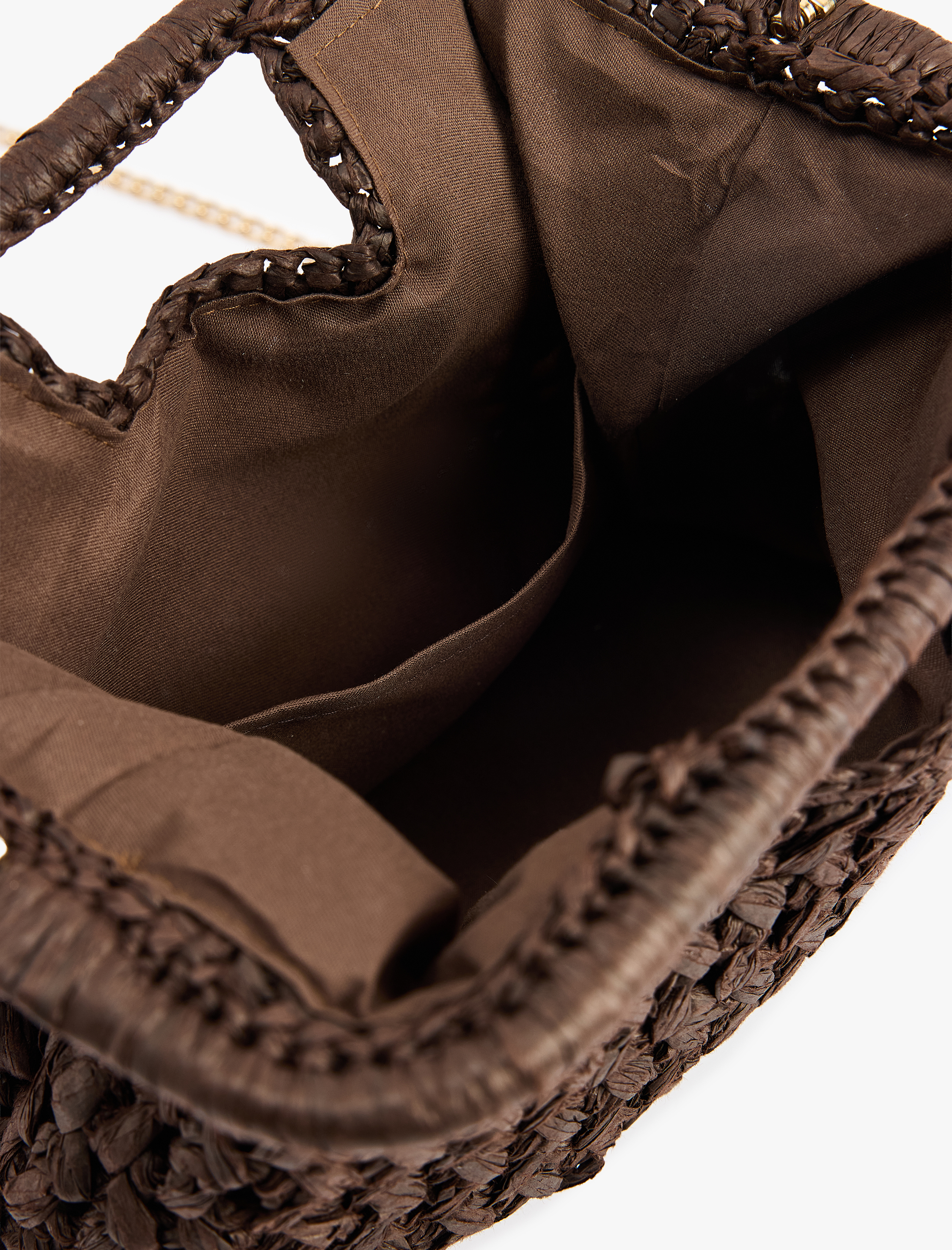  Kadın Zincir Askılı Hasır Clutch Çanta