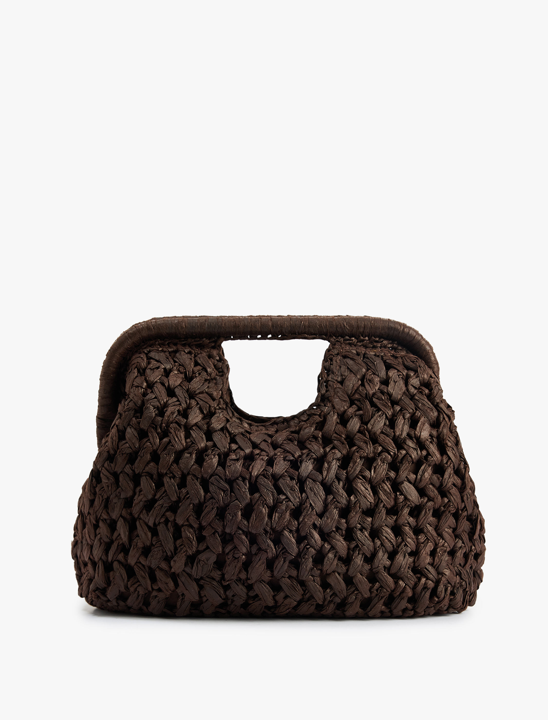  Kadın Zincir Askılı Hasır Clutch Çanta