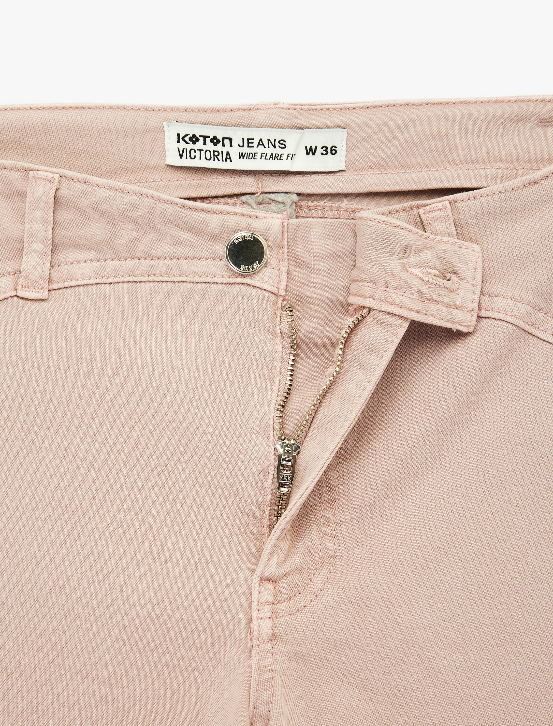   Dar Kalıp Normal Bel Kemer Detaylı İspanyol Paça Denim Pantolon - Flare Jeans