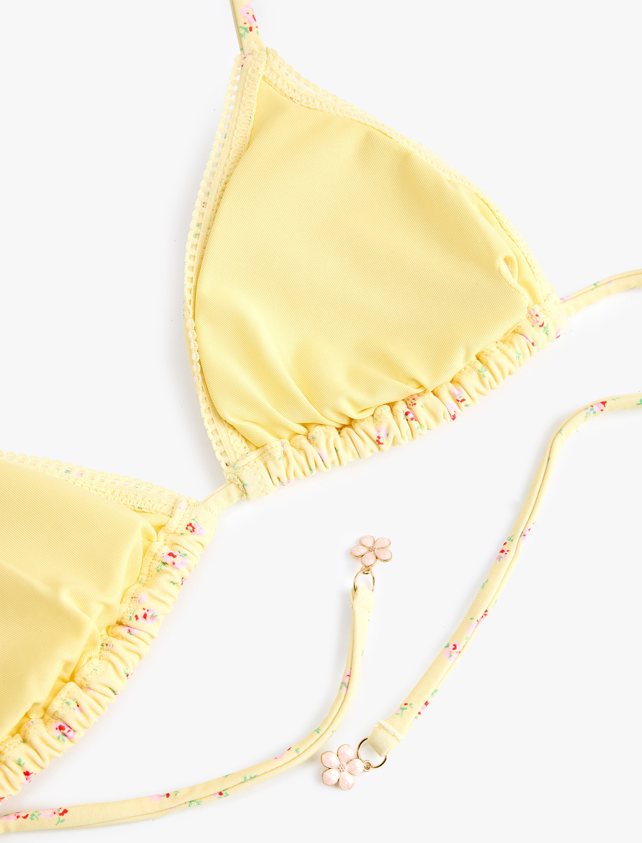   Koton X Sibil Çetinkaya - Boyundan Bağlamalı Çiçekli Bikini Üstü